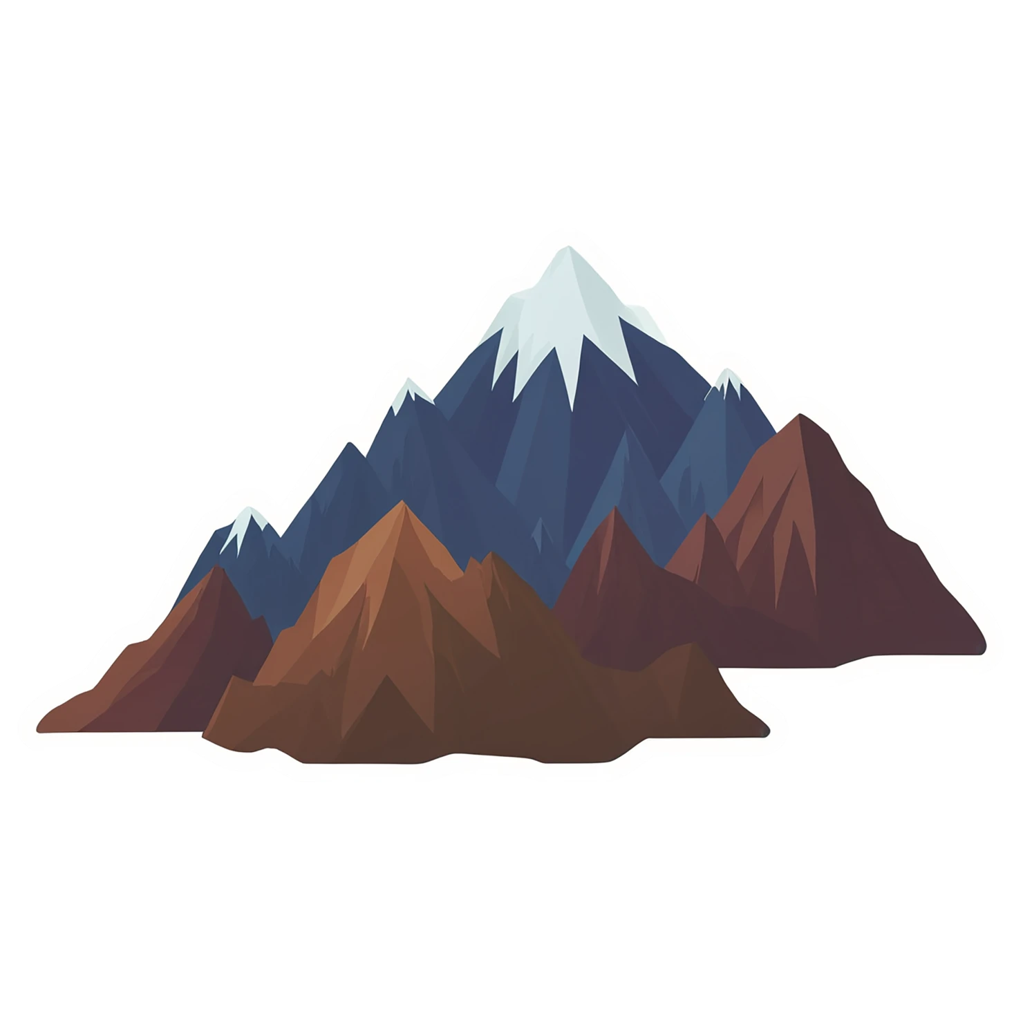 Mountain cute sticker isolated on transparent background #19995