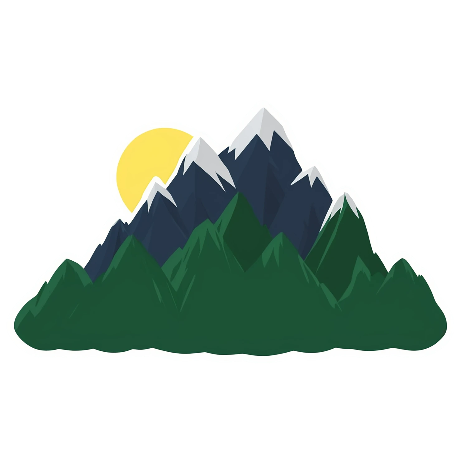 Mountain cute sticker isolated on transparent background #19999