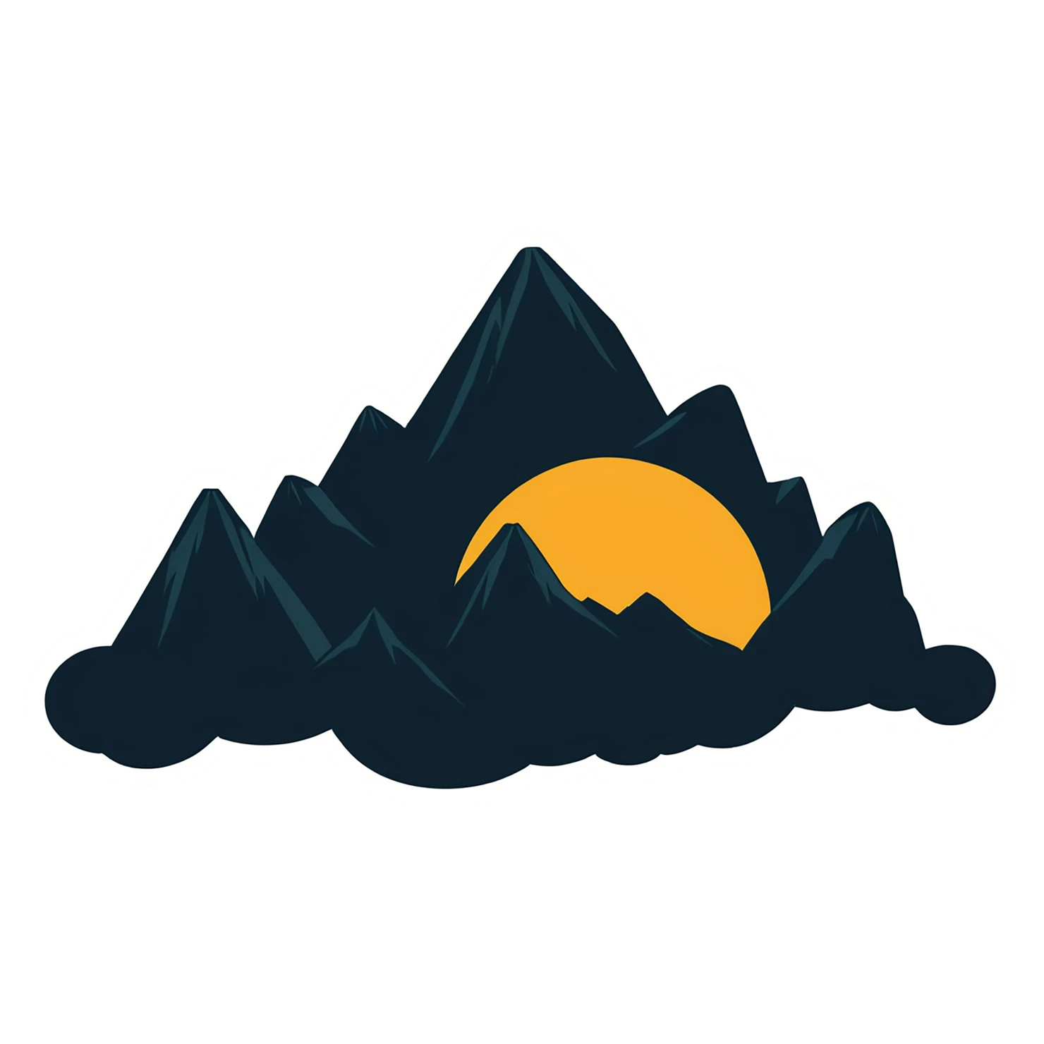 Mountain cute sticker isolated on transparent background #20000