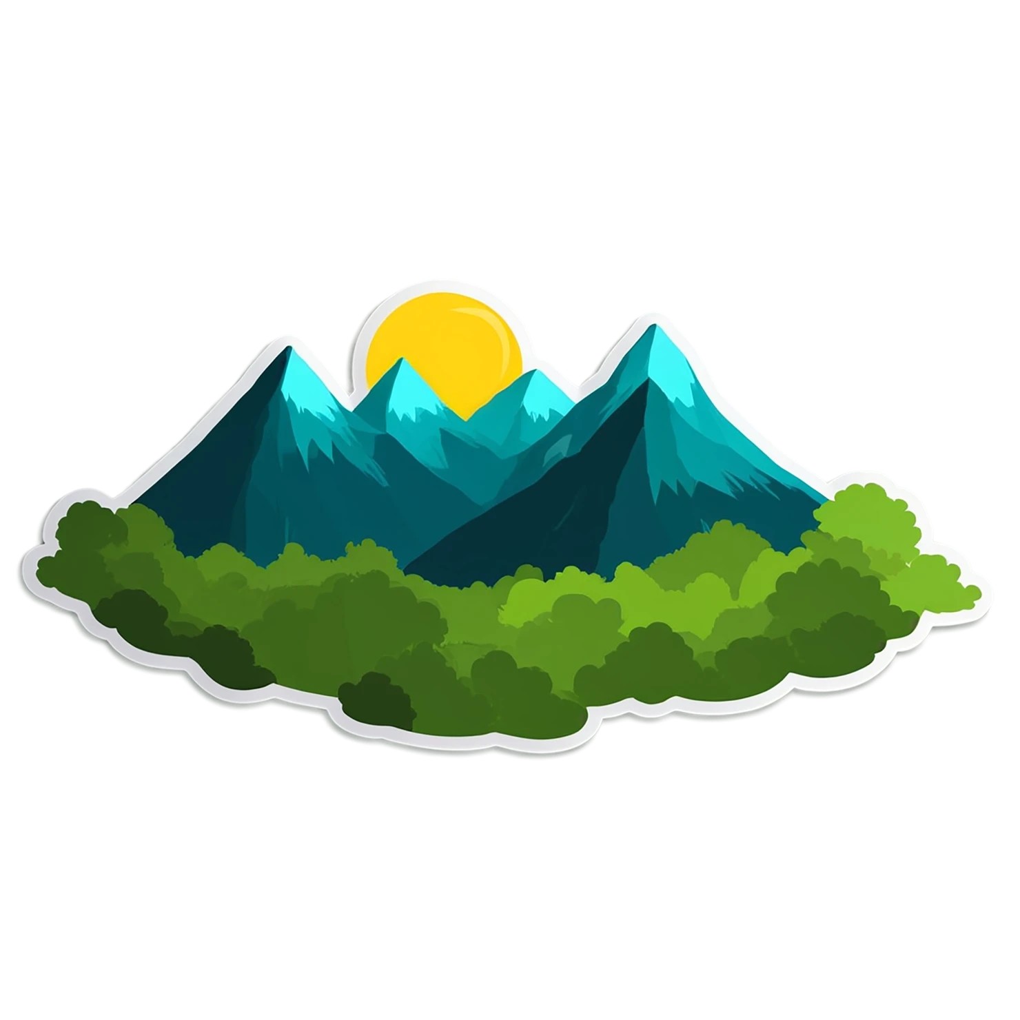 Mountain cute sticker isolated on transparent background #20002
