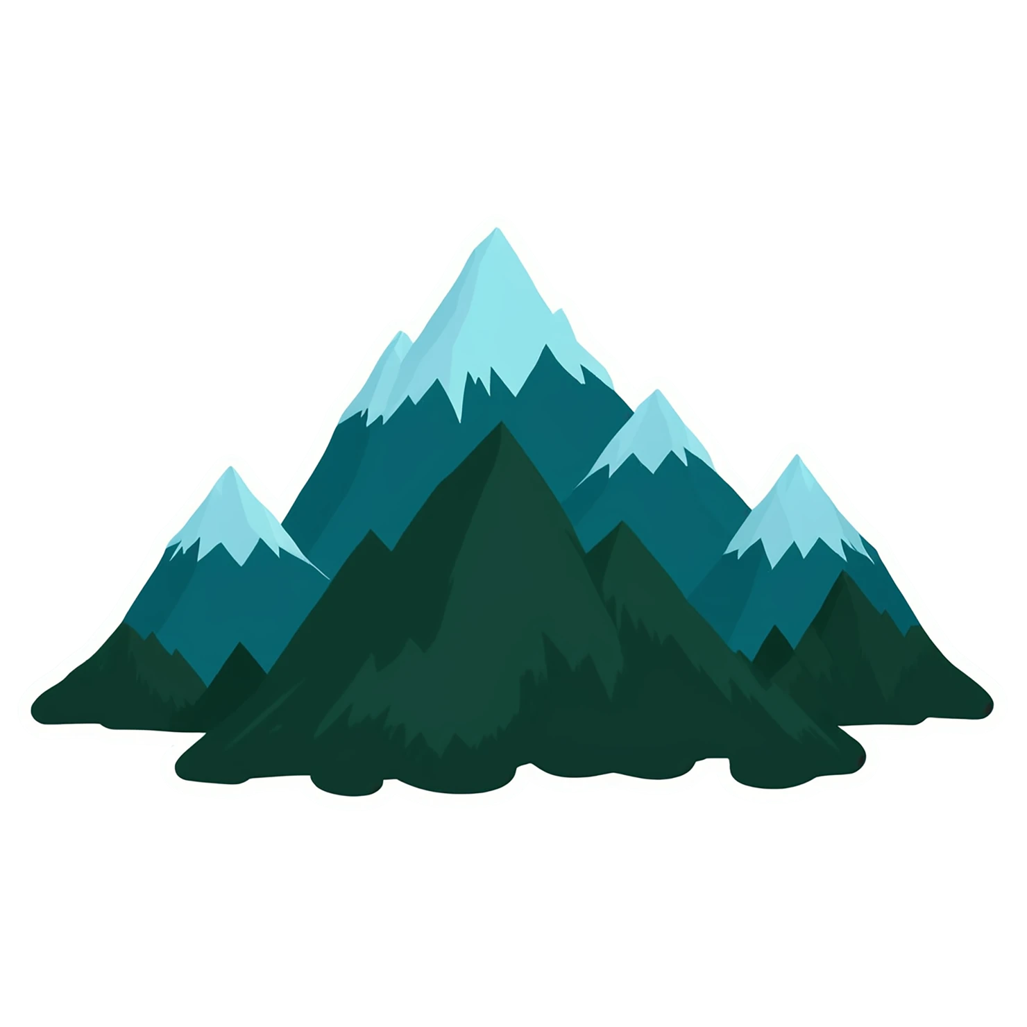 Mountain cute sticker isolated on transparent background #20004