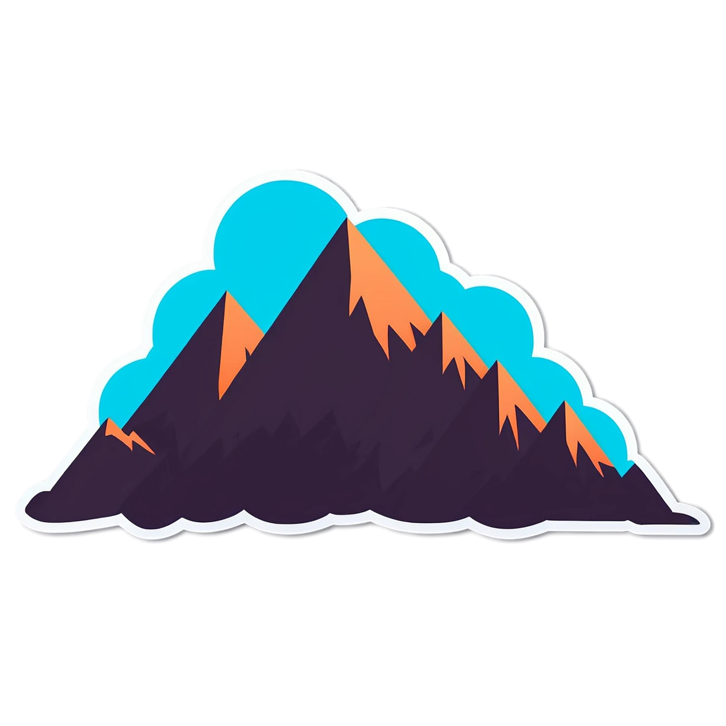 Mountain cute sticker isolated on transparent background #20005