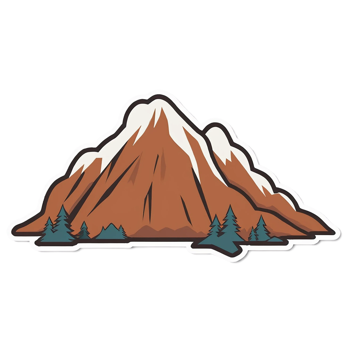 Mountain cute sticker isolated on transparent background #20011