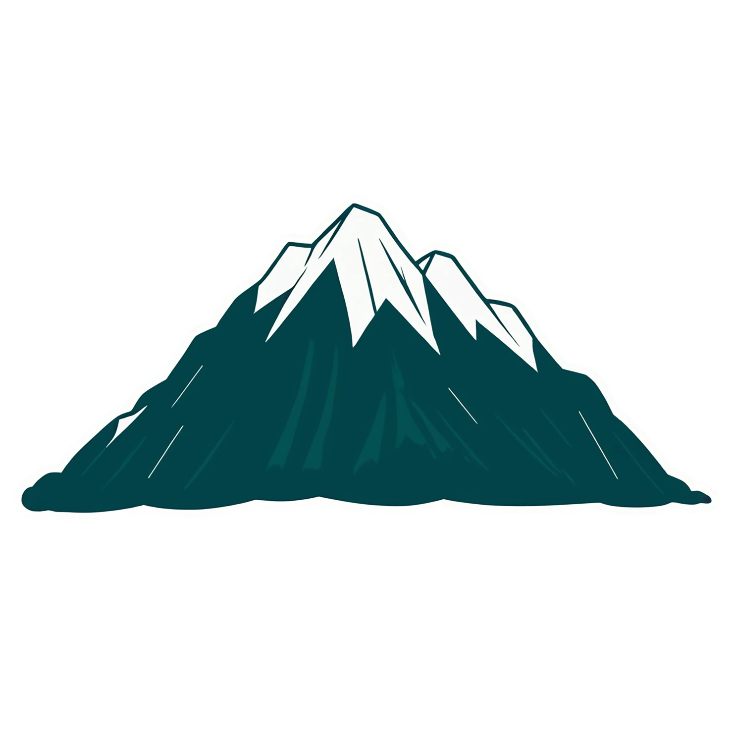 Mountain cute sticker isolated on transparent background #20012