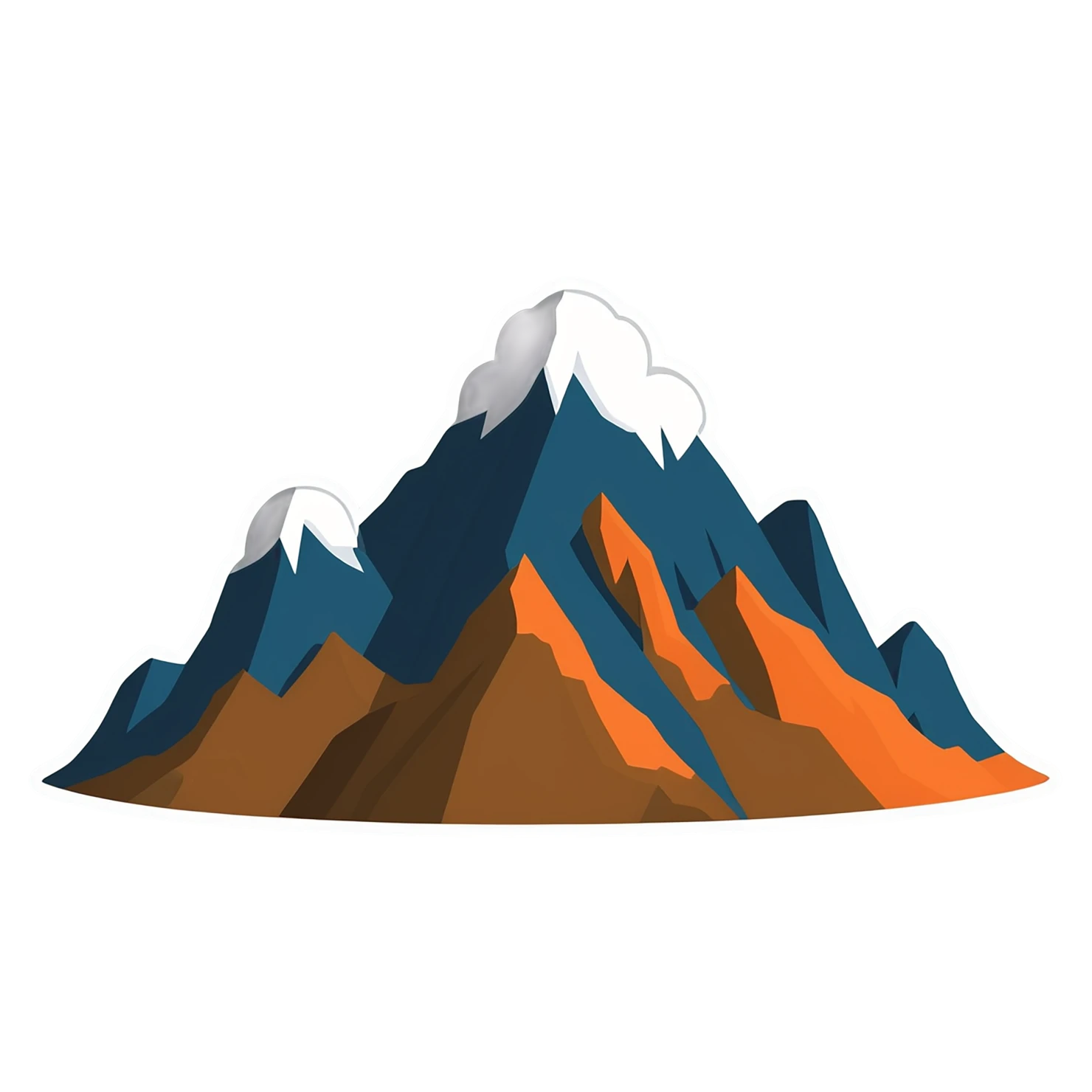 Mountain cute sticker isolated on transparent background #20014