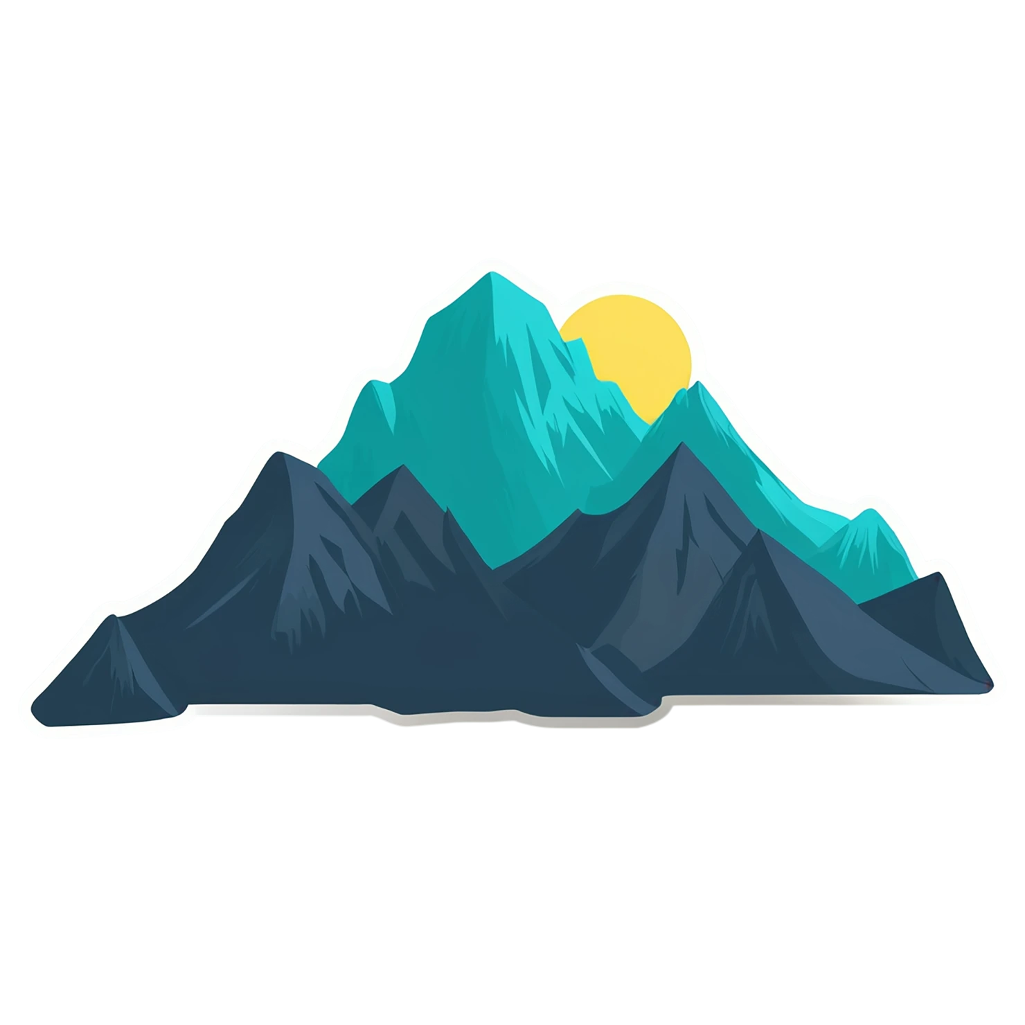 Mountain cute sticker isolated on transparent background #20017