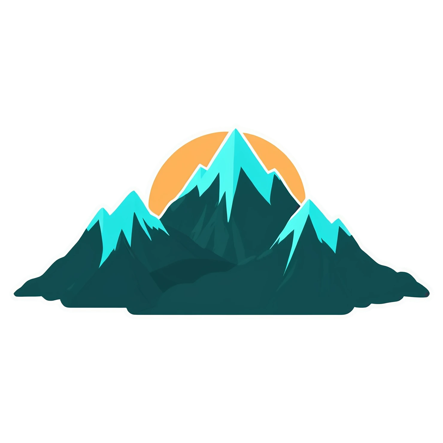 Mountain cute sticker isolated on transparent background #20018