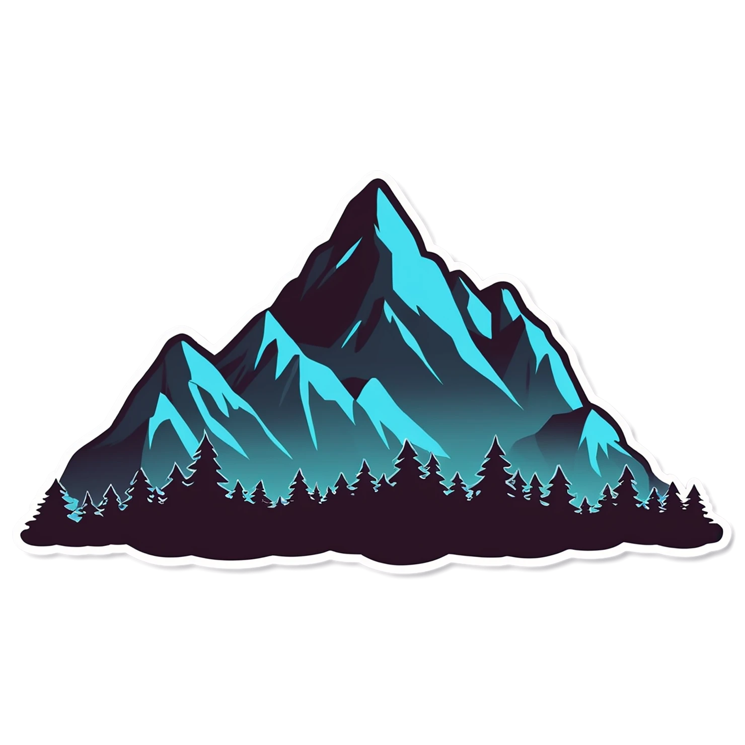 Mountain cute sticker isolated on transparent background #20019
