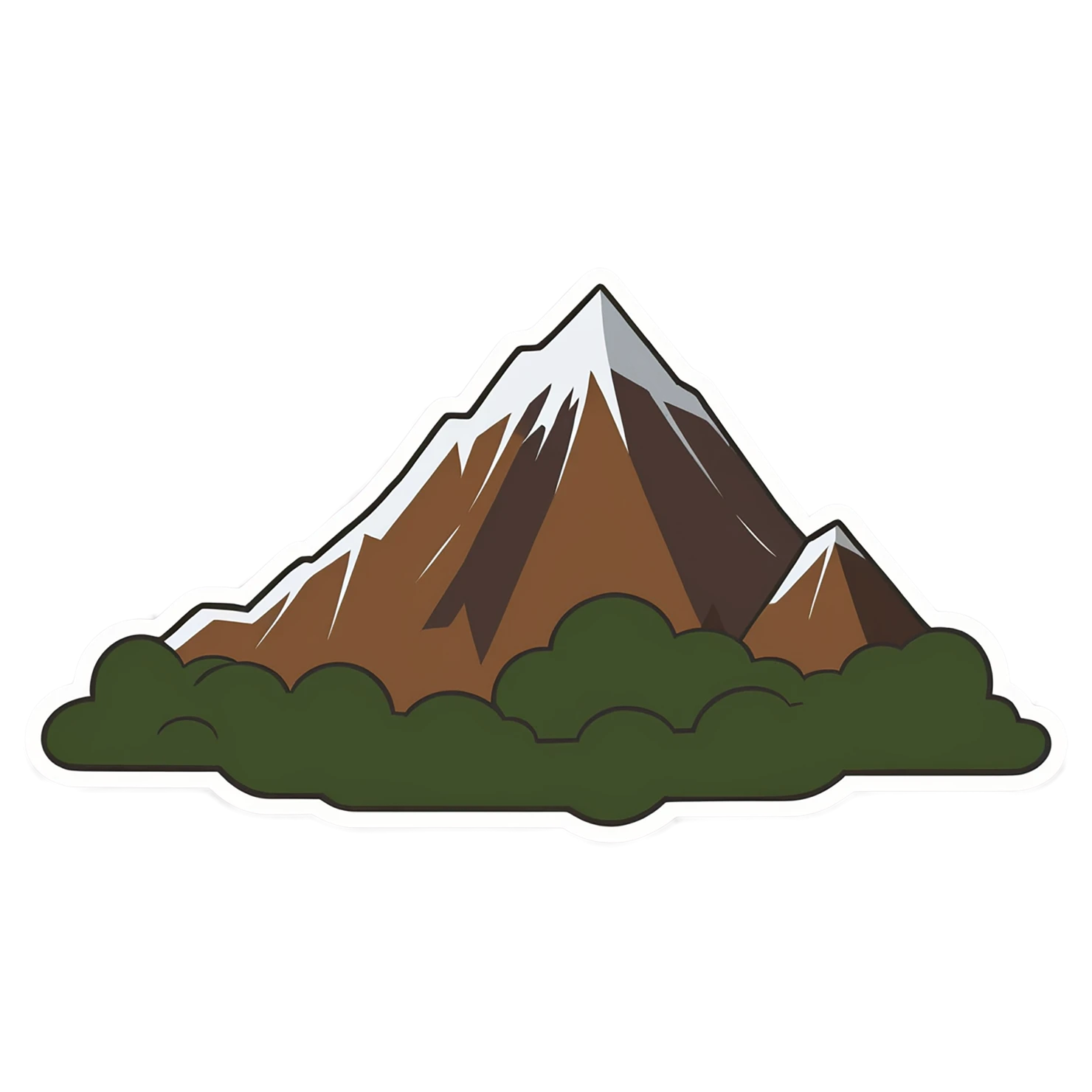 Mountain cute sticker isolated on transparent background #20020