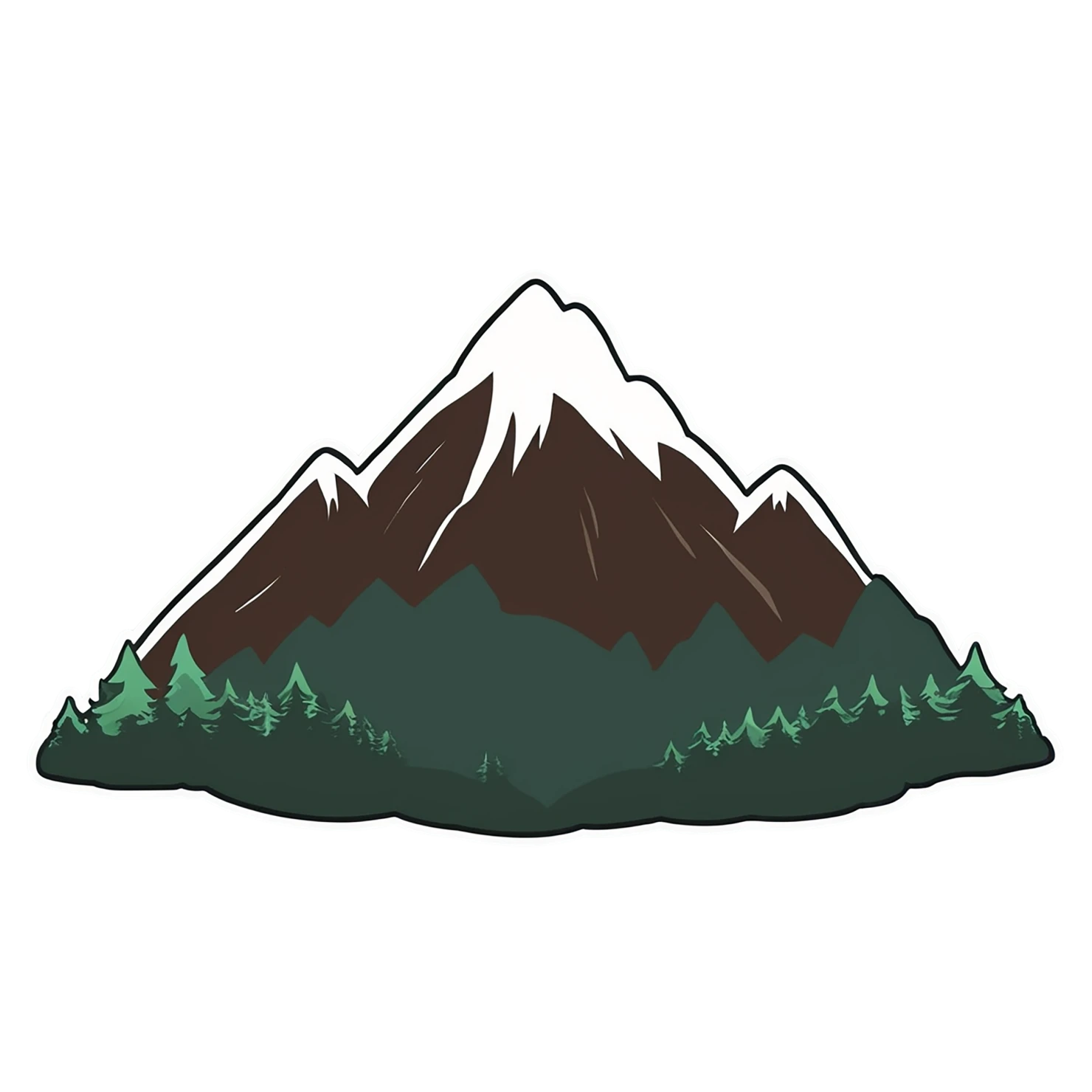 Mountain cute sticker isolated on transparent background #20021