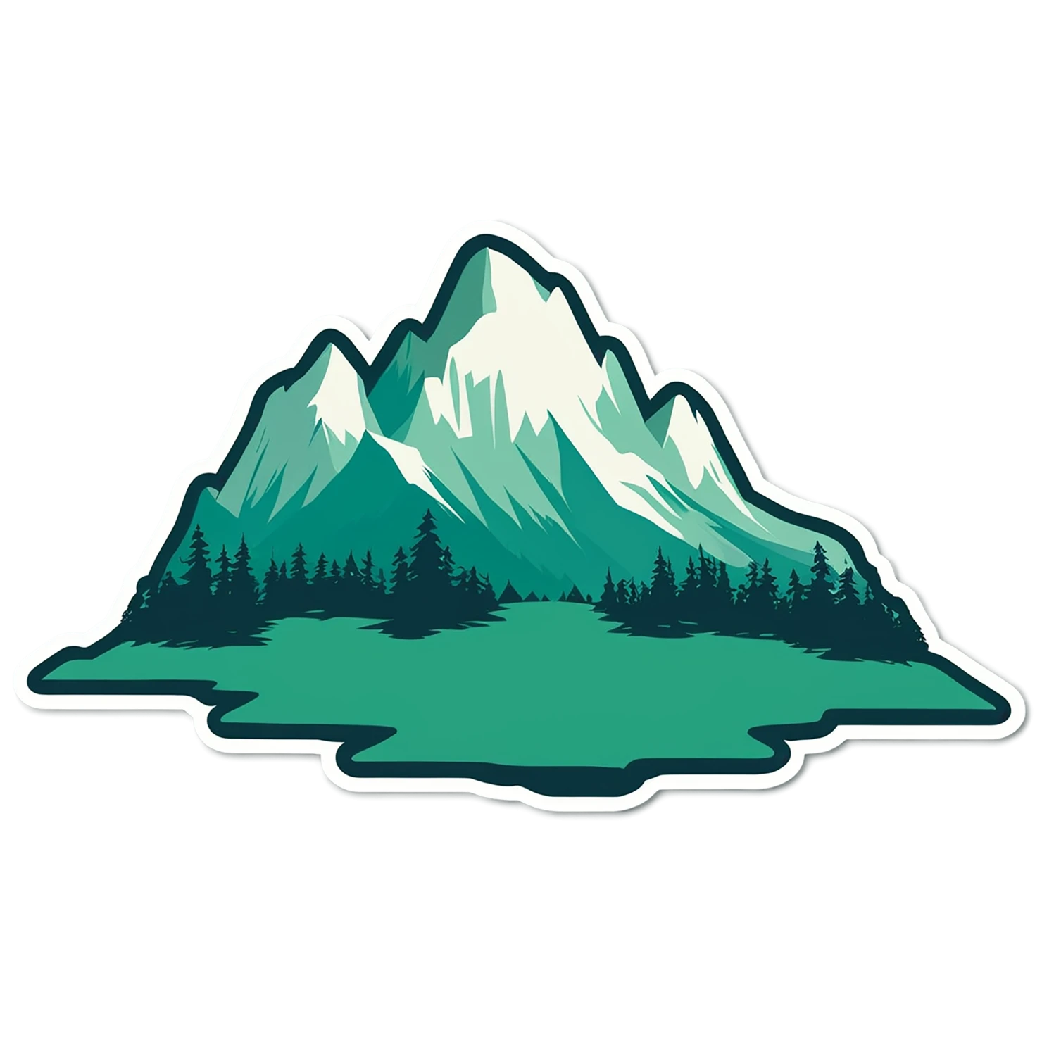 Mountain cute sticker isolated on transparent background #20023