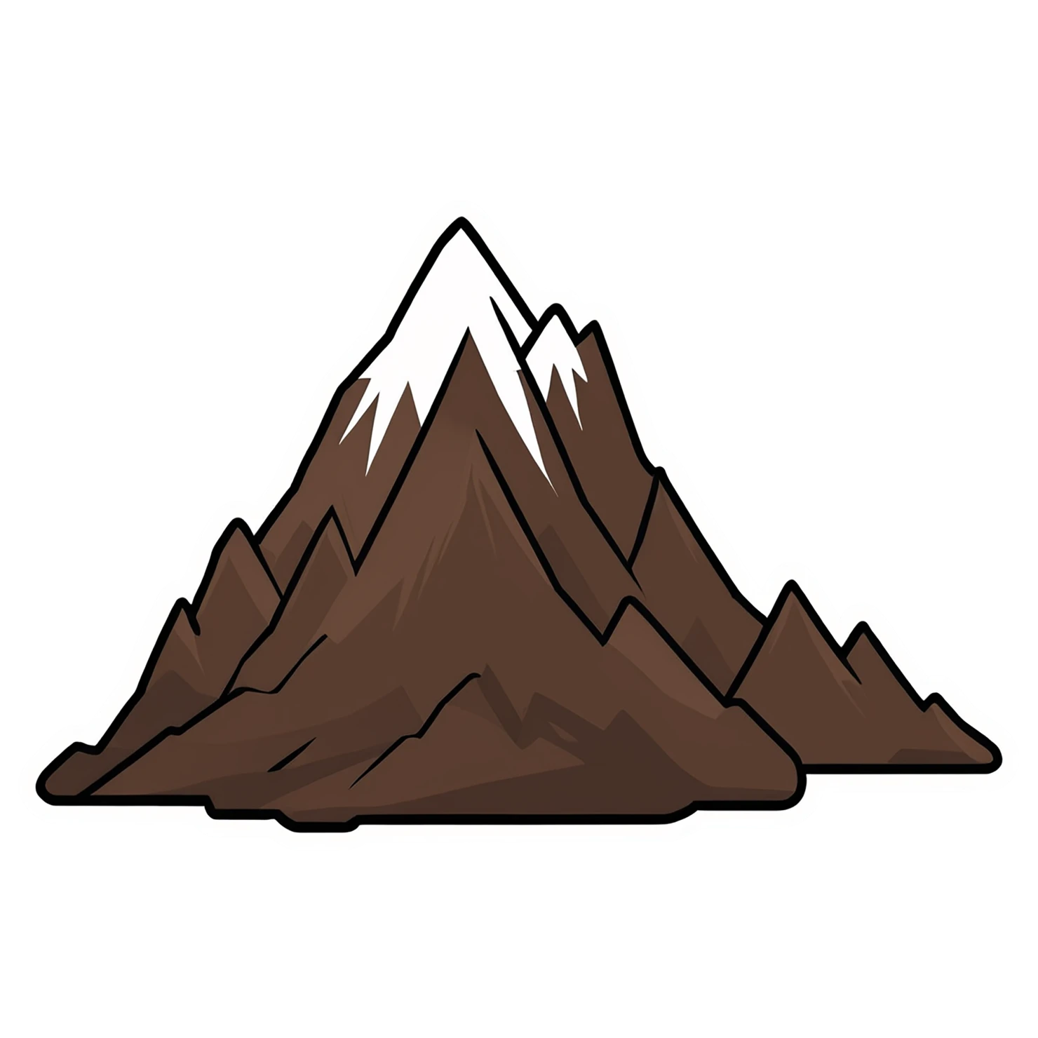 Mountain cute sticker isolated on transparent background #20028