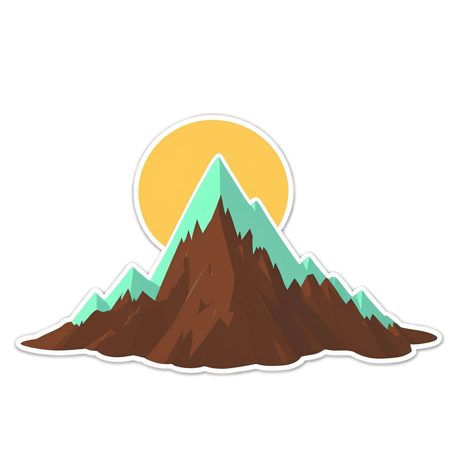 Mountain cute sticker isolated on transparent background #20029