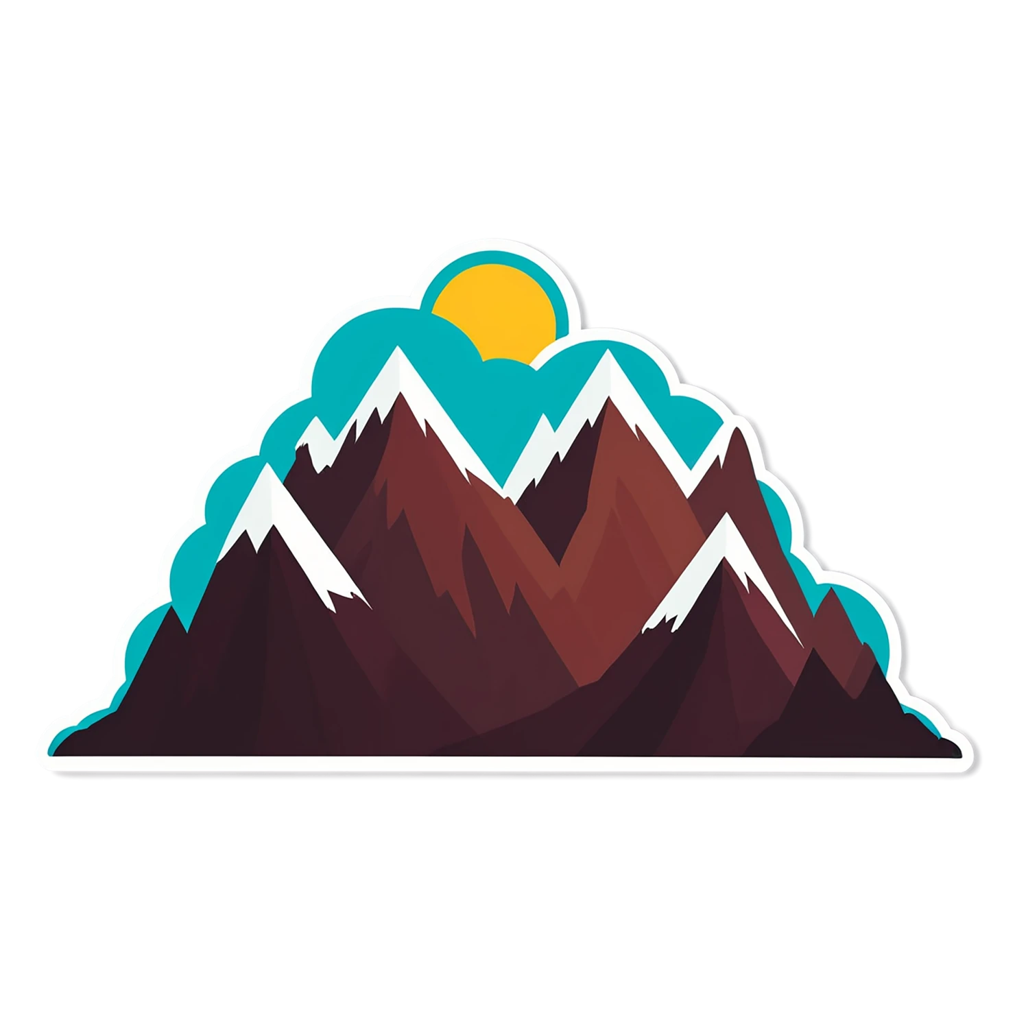 Mountain cute sticker isolated on transparent background #20030