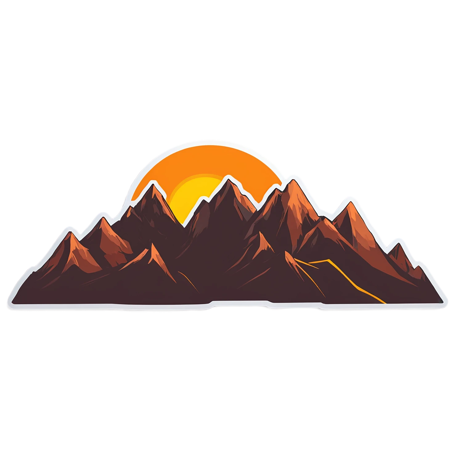 Mountain cute sticker isolated on transparent background #20032