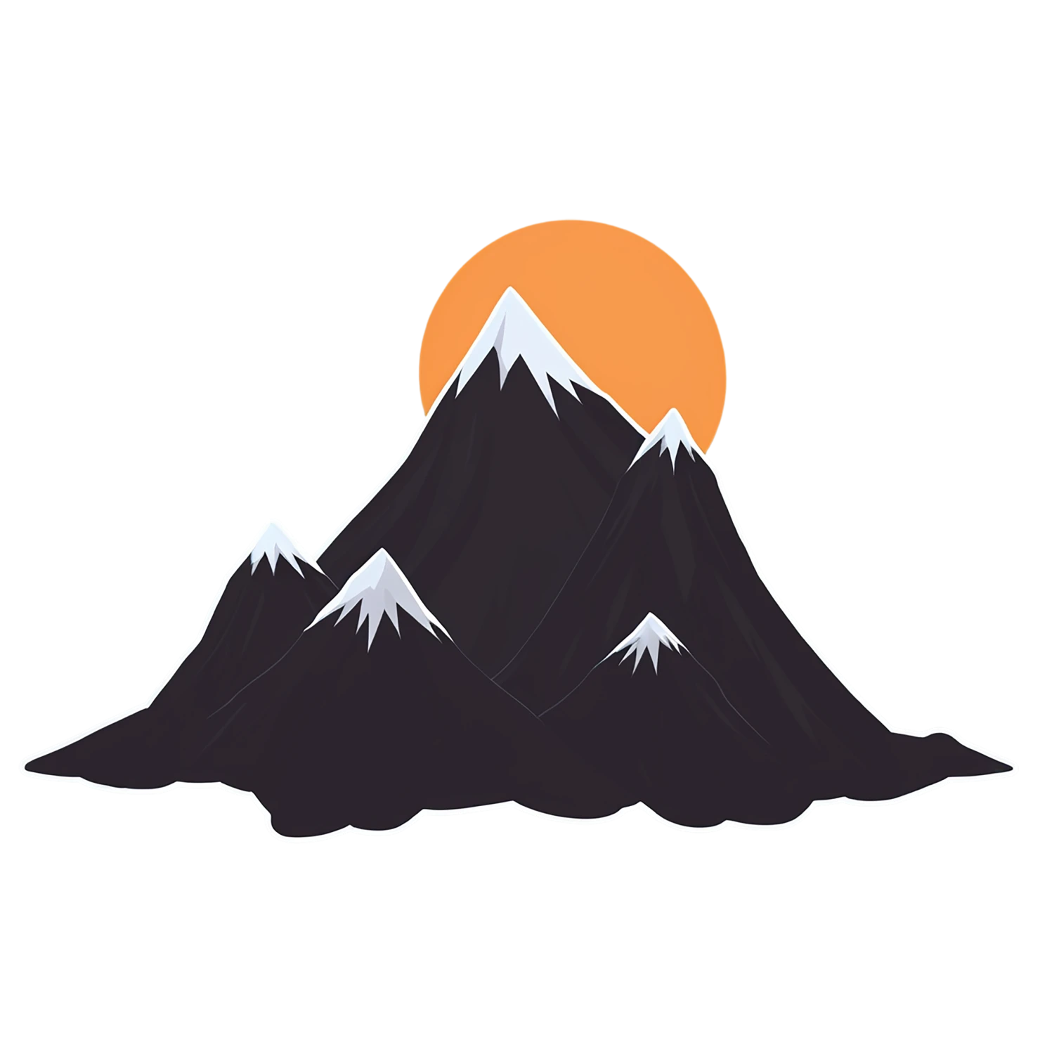 Mountain cute sticker isolated on transparent background #20033