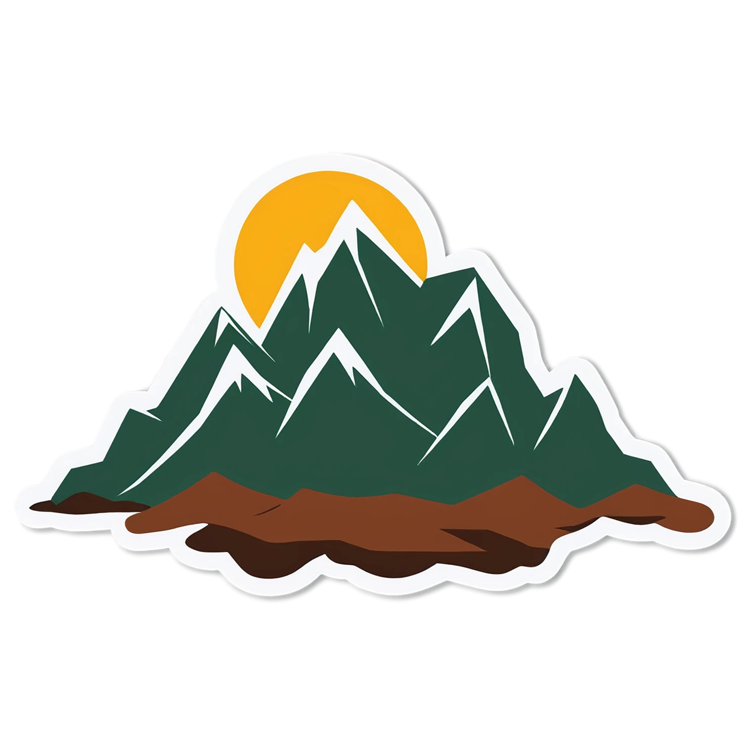 Mountain cute sticker isolated on transparent background #20038