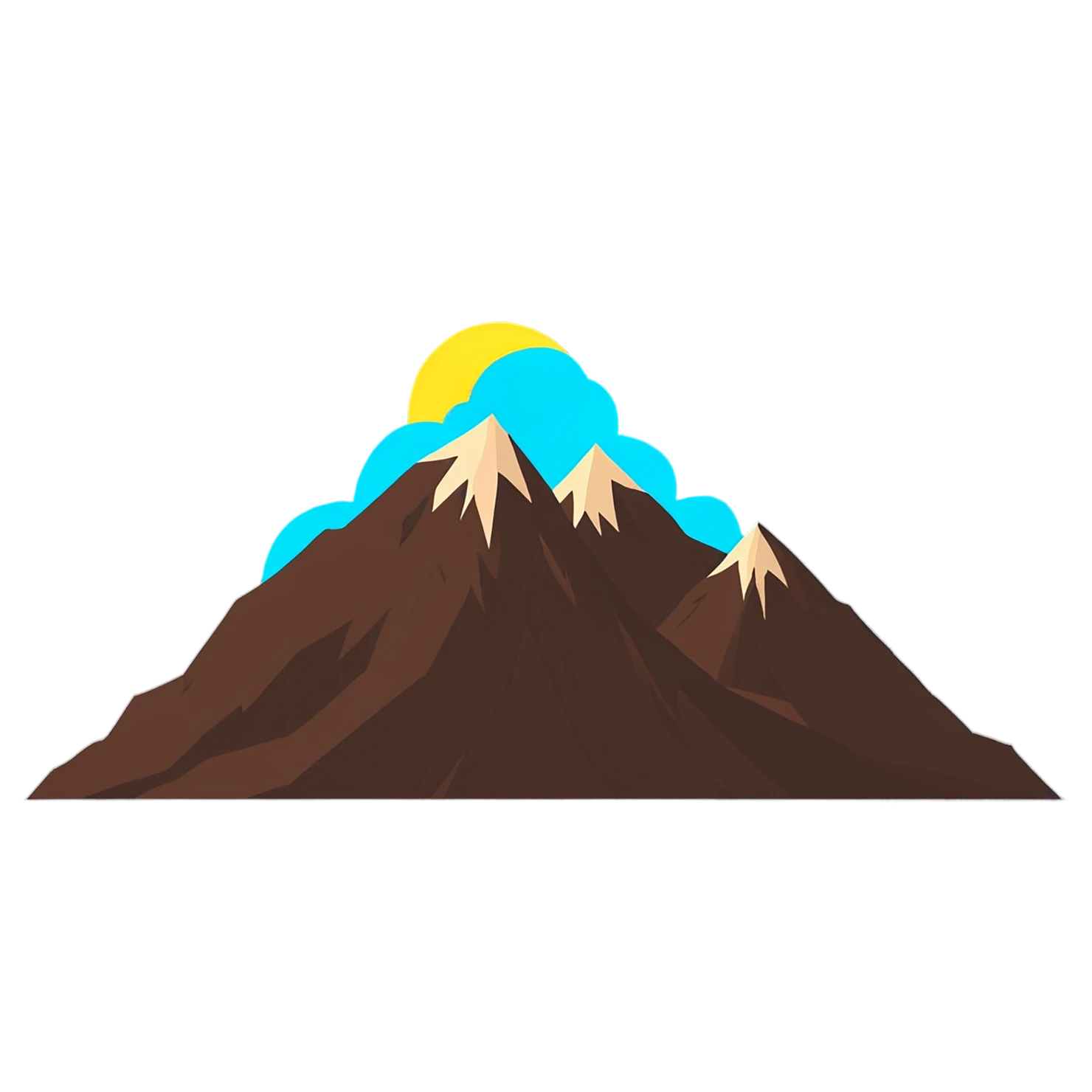 Mountain cute sticker isolated on transparent background #20044