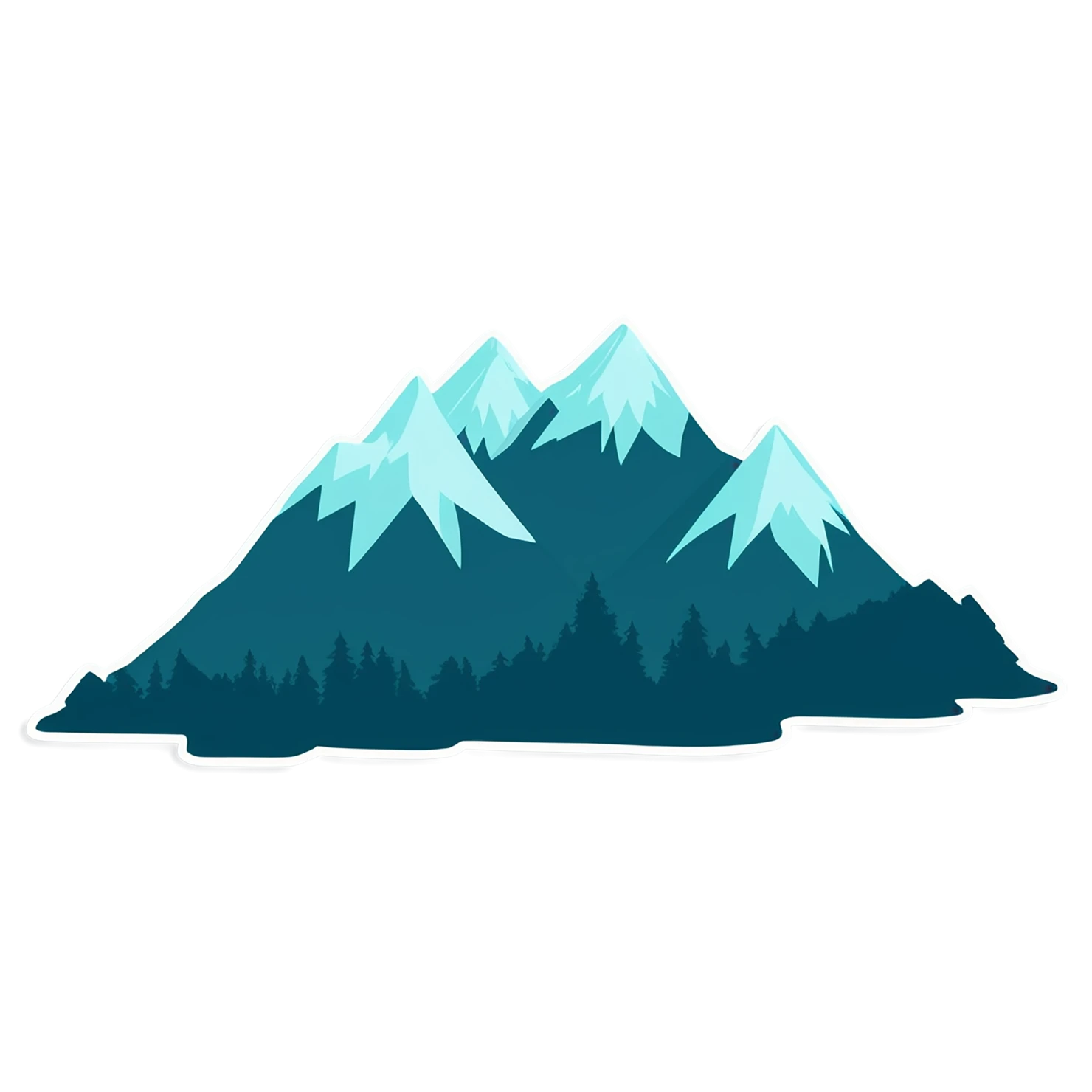 Mountain cute sticker isolated on transparent background #20045