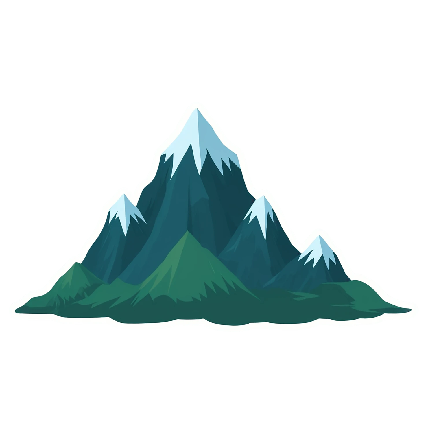 Mountain cute sticker isolated on transparent background #20046