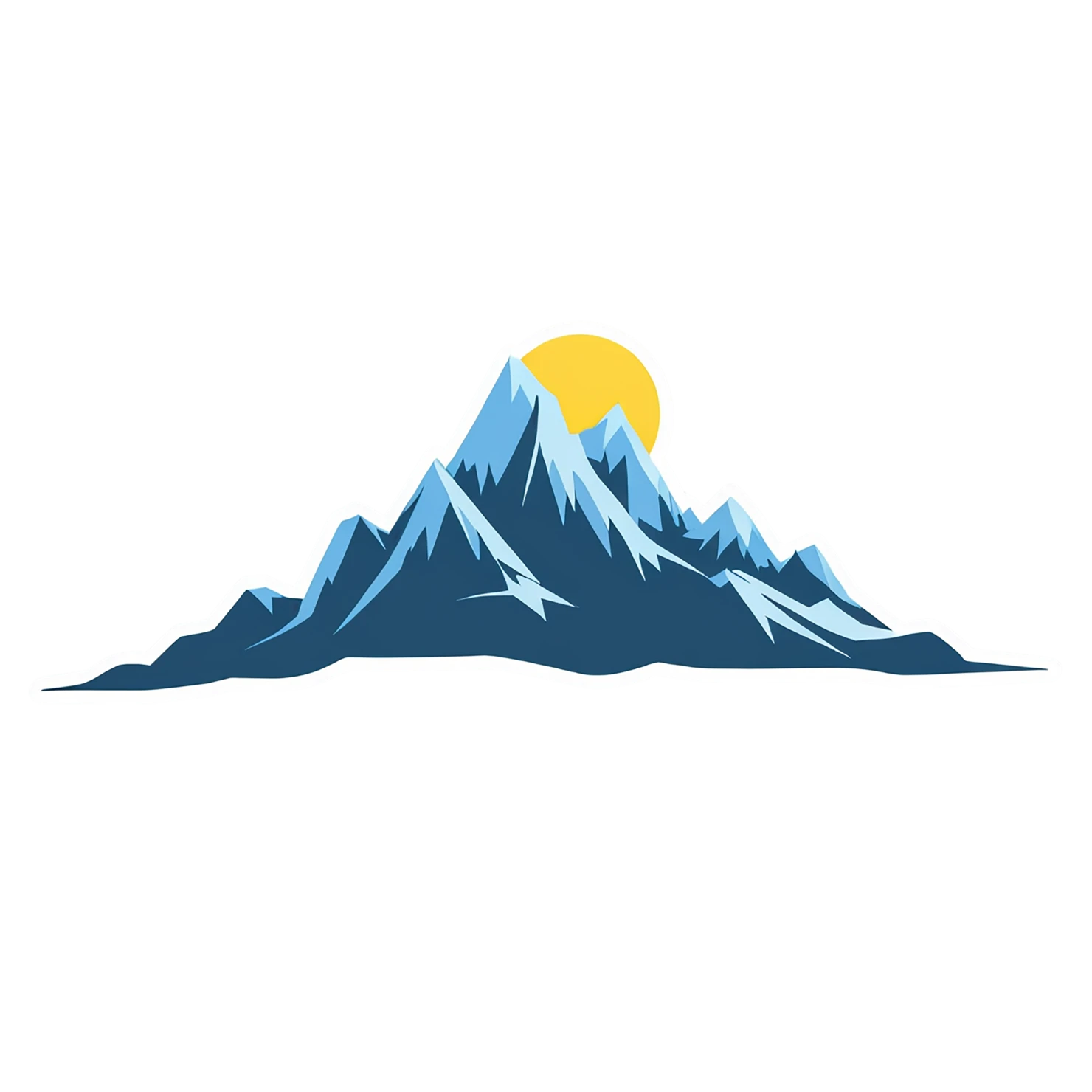 Mountain cute sticker isolated on transparent background #20049