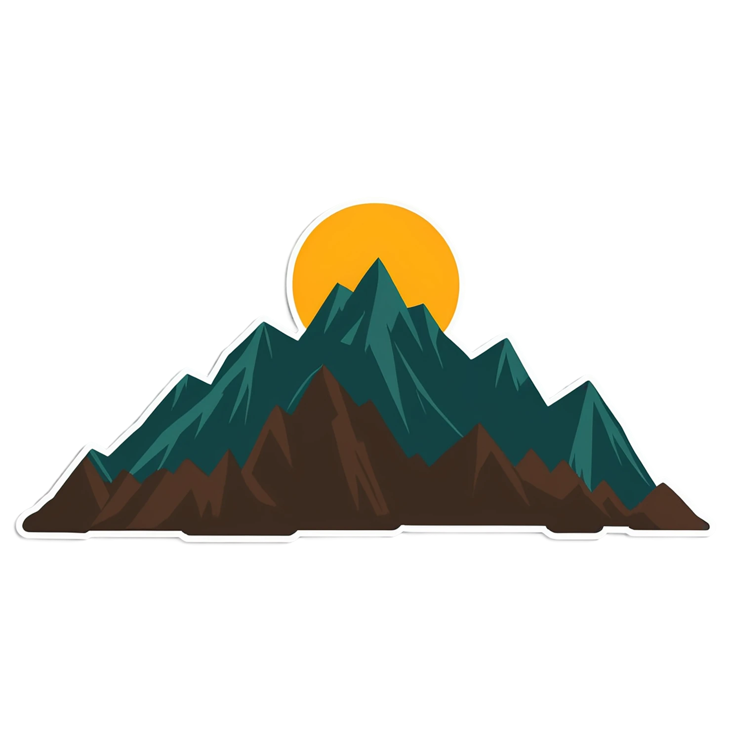 Mountain cute sticker isolated on transparent background #20051