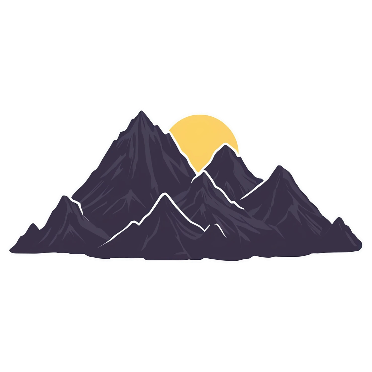 Mountain cute sticker isolated on transparent background #20052