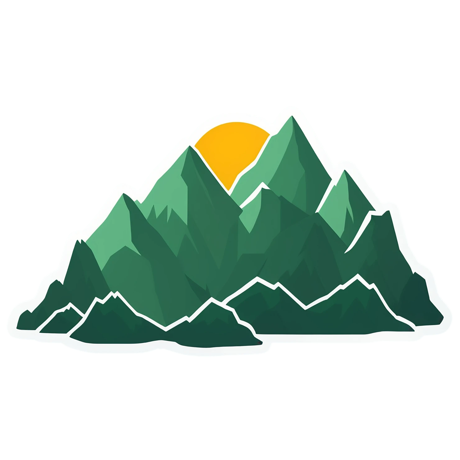 Mountain cute sticker isolated on transparent background #20055