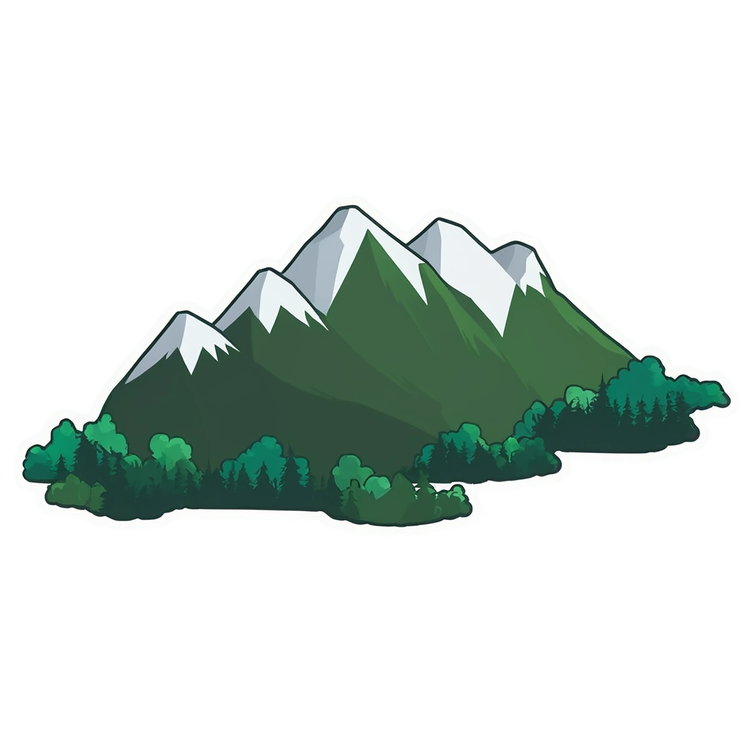 Mountain cute sticker isolated on transparent background #20056