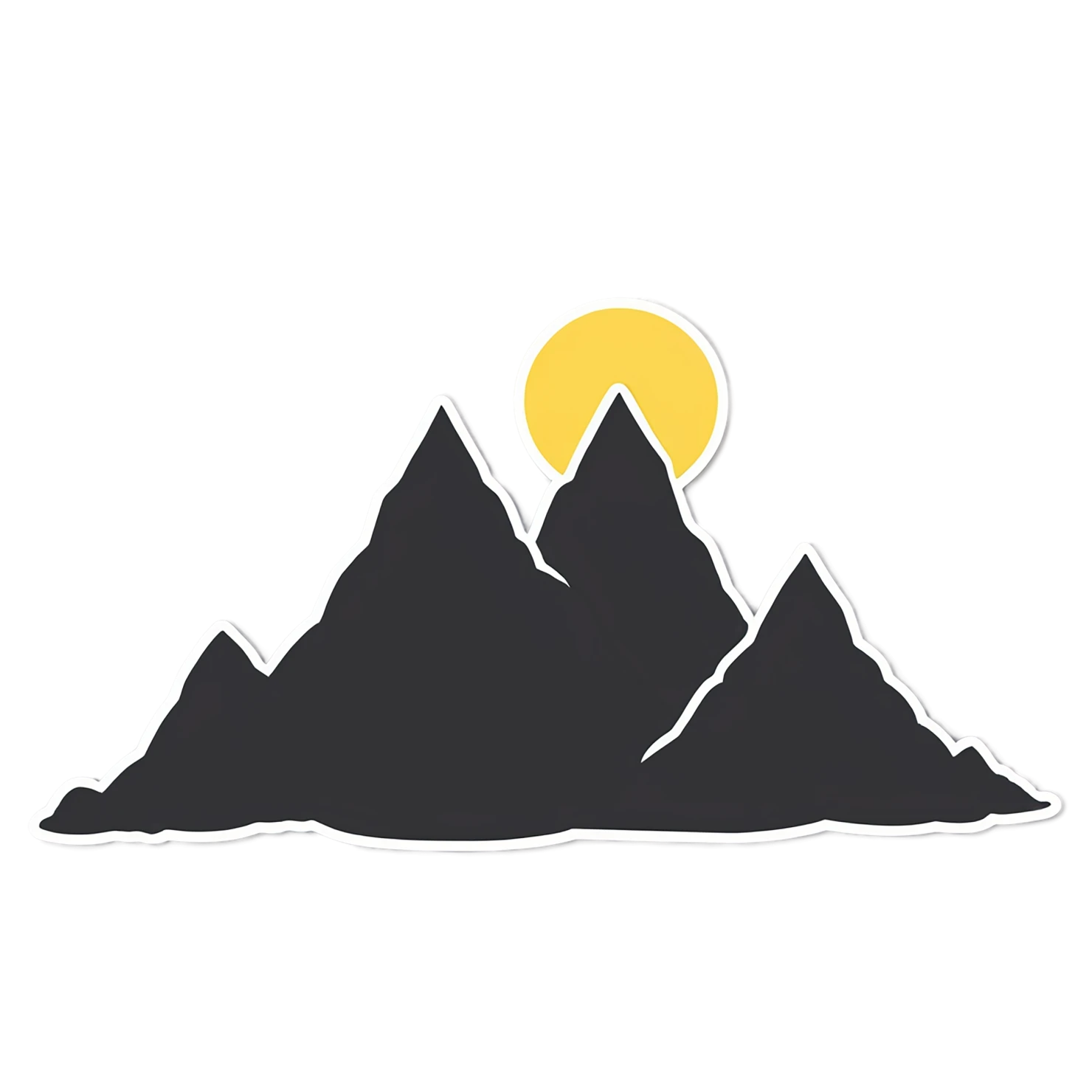 Mountain cute sticker isolated on transparent background #20059