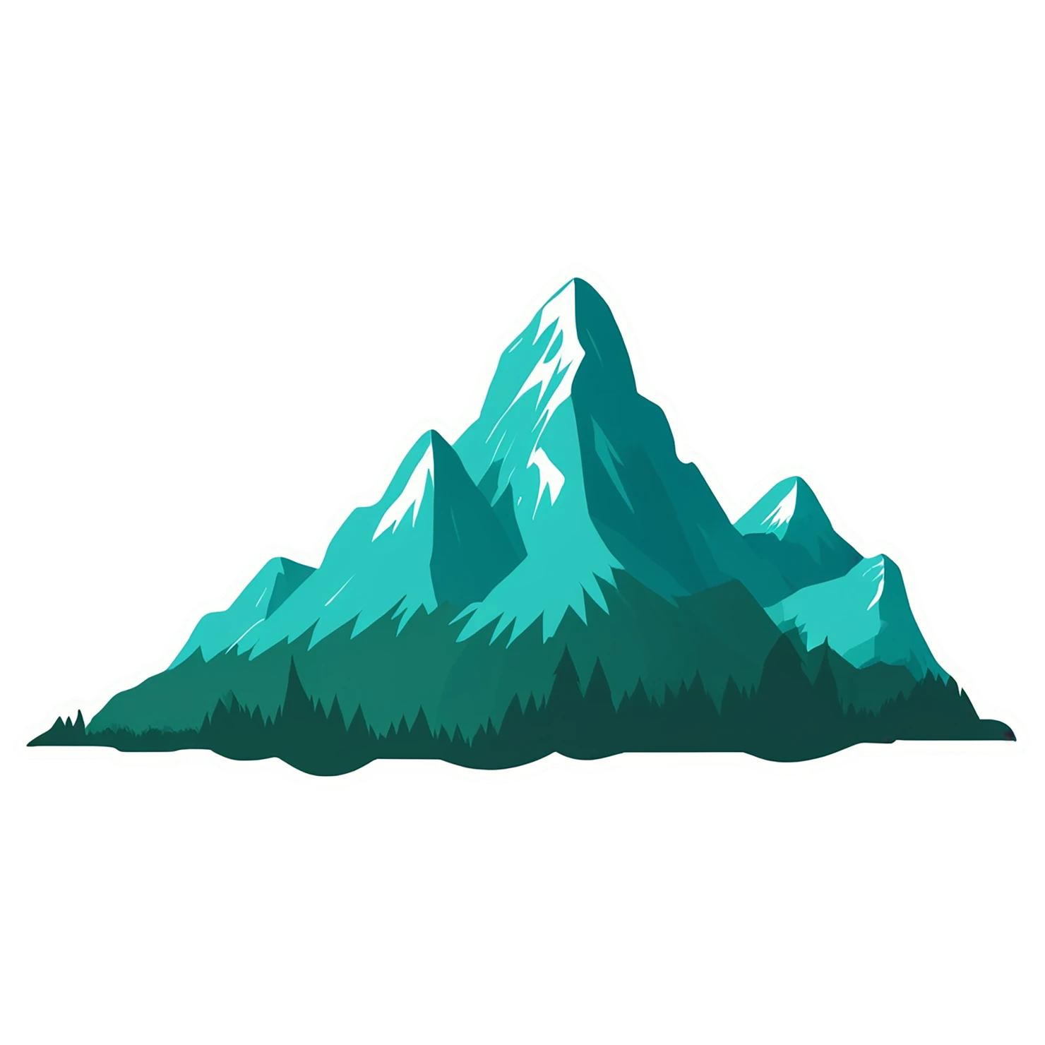 Mountain cute sticker isolated on transparent background #20061