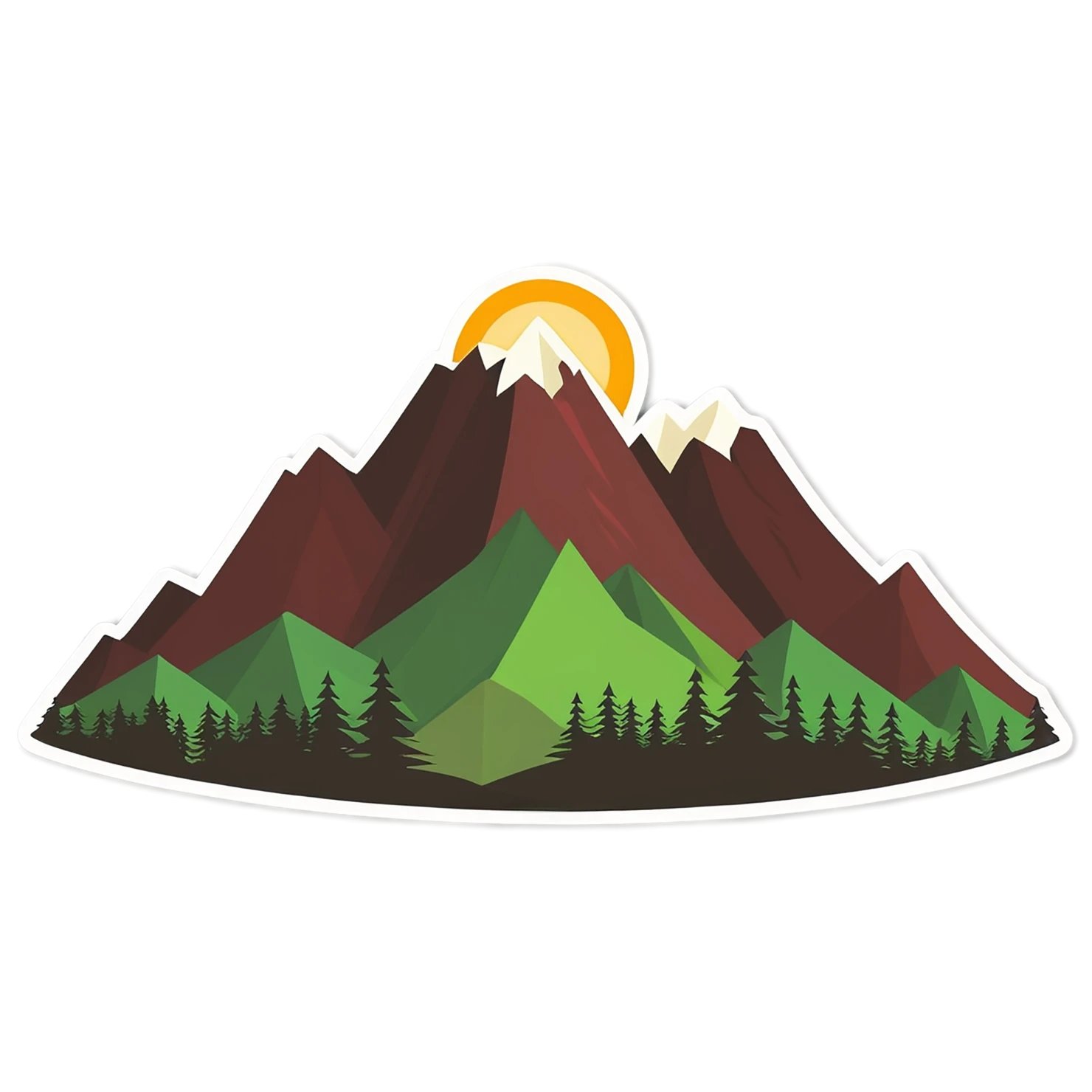 Mountain cute sticker isolated on transparent background #20063