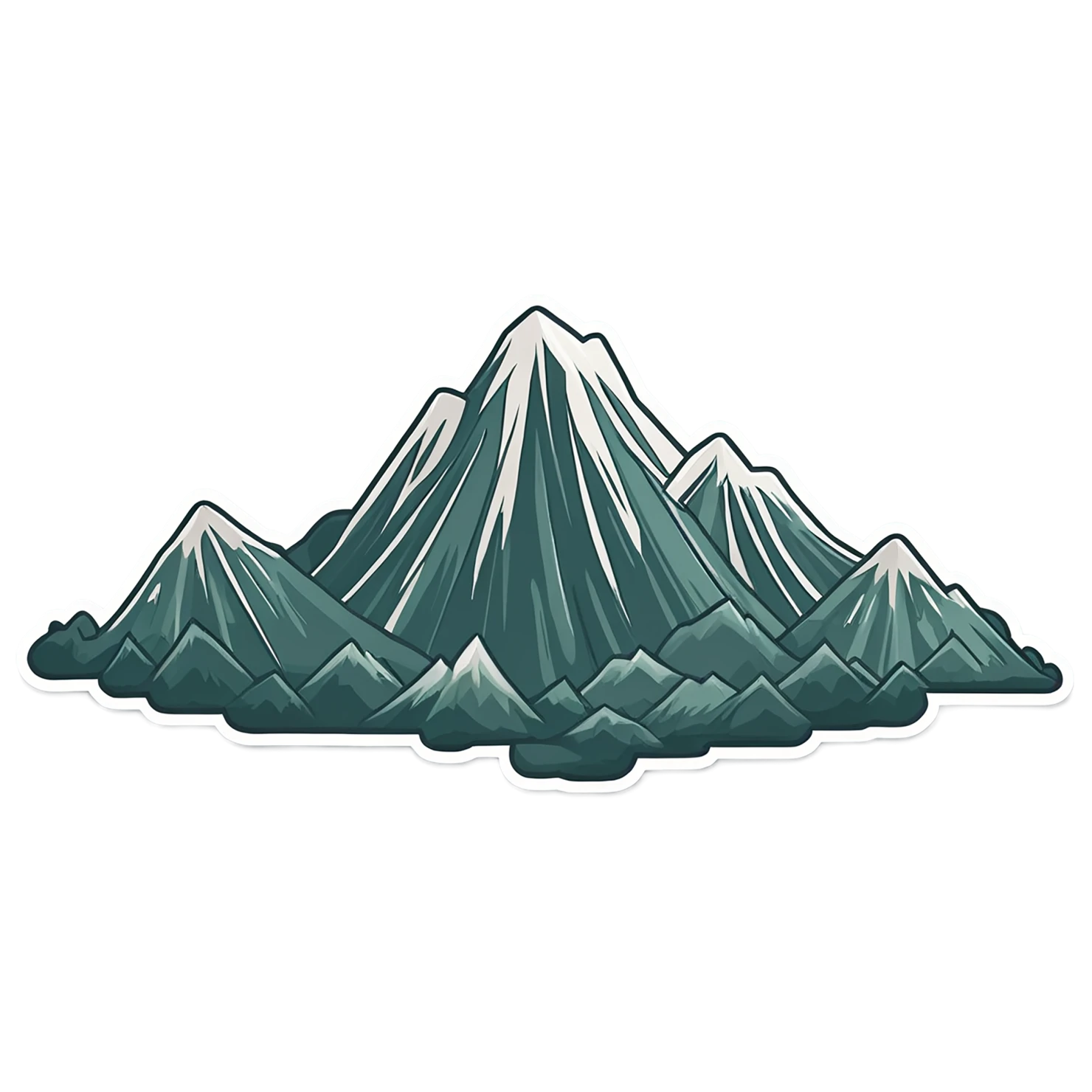 Mountain cute sticker isolated on transparent background #20064