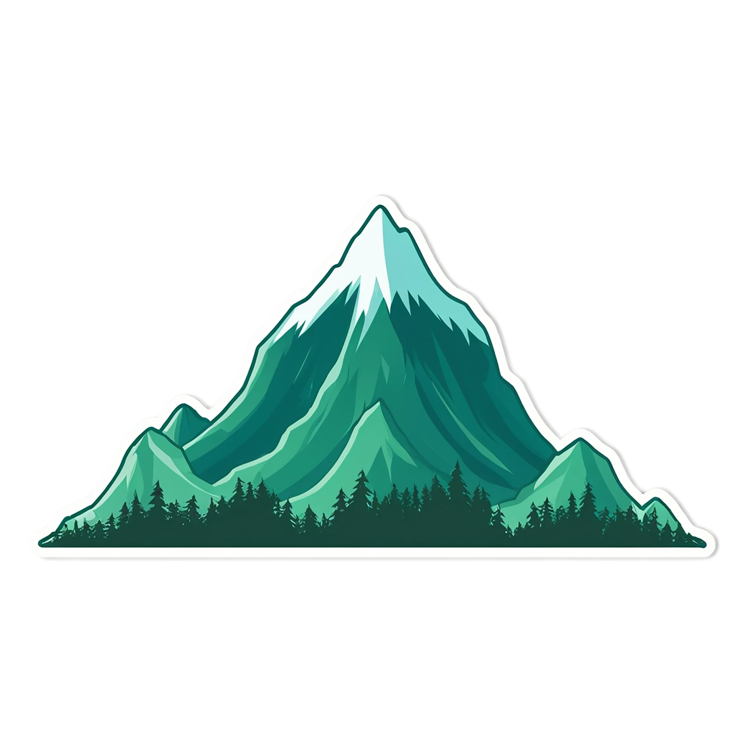 Mountain cute sticker isolated on transparent background #20067