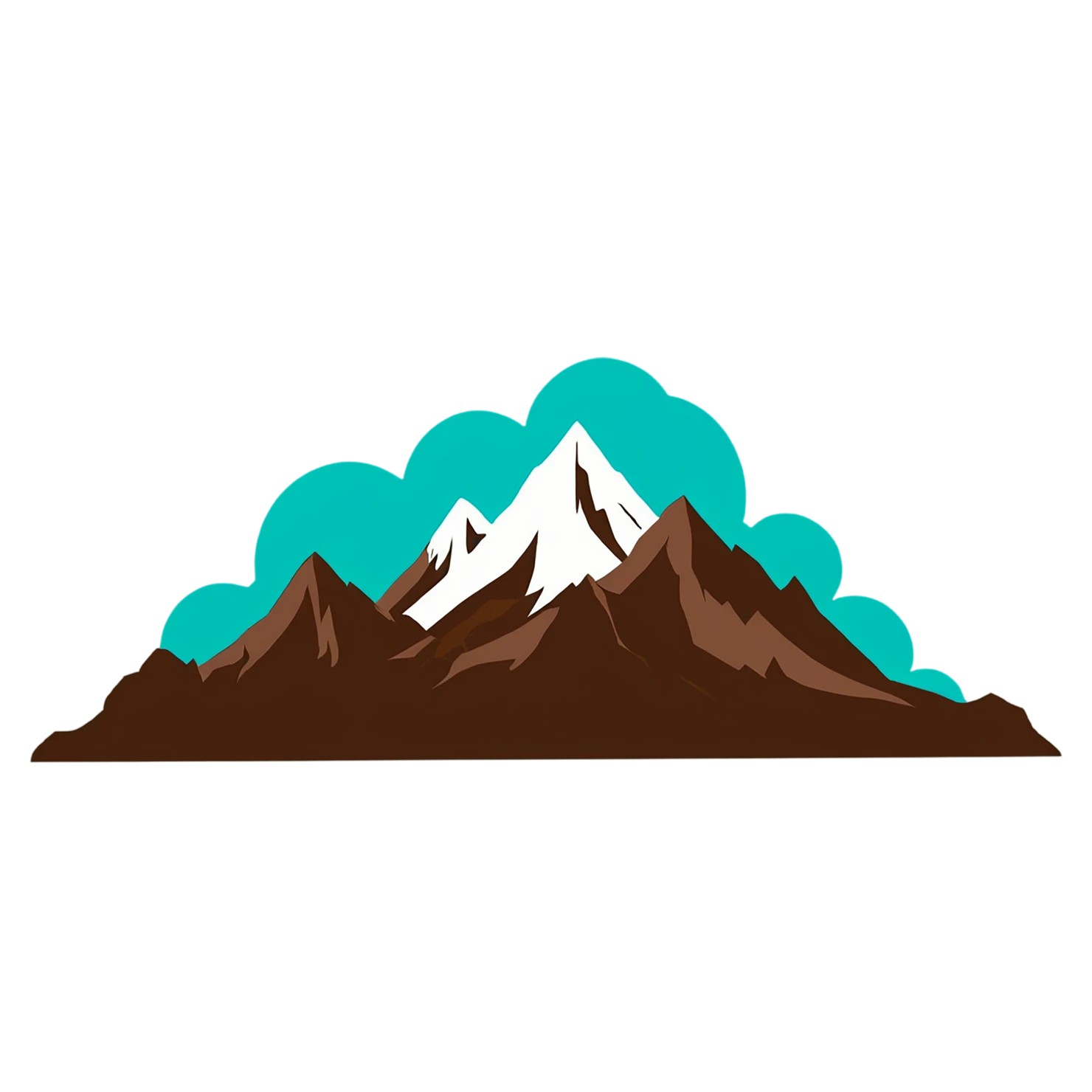 Mountain cute sticker isolated on transparent background #20071