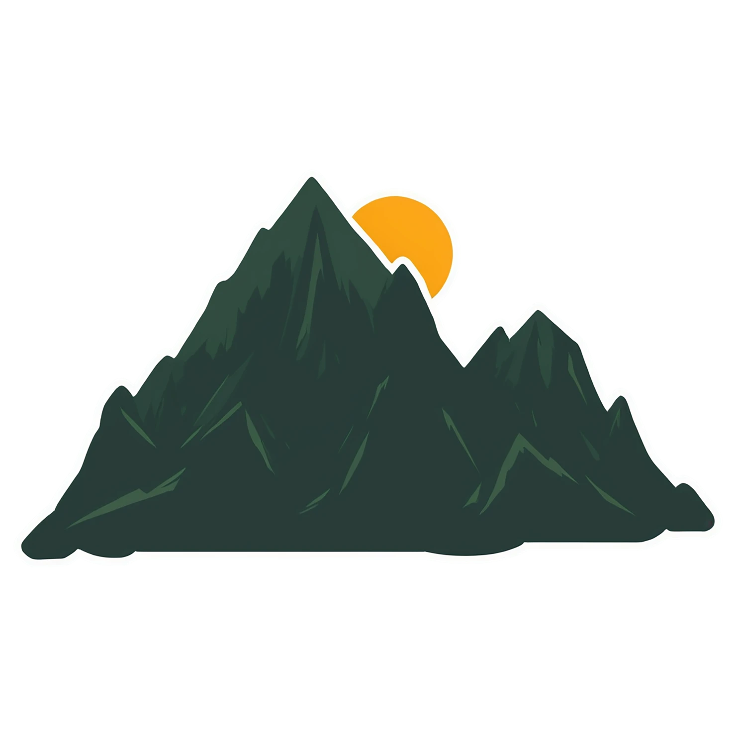 Mountain cute sticker isolated on transparent background #20073