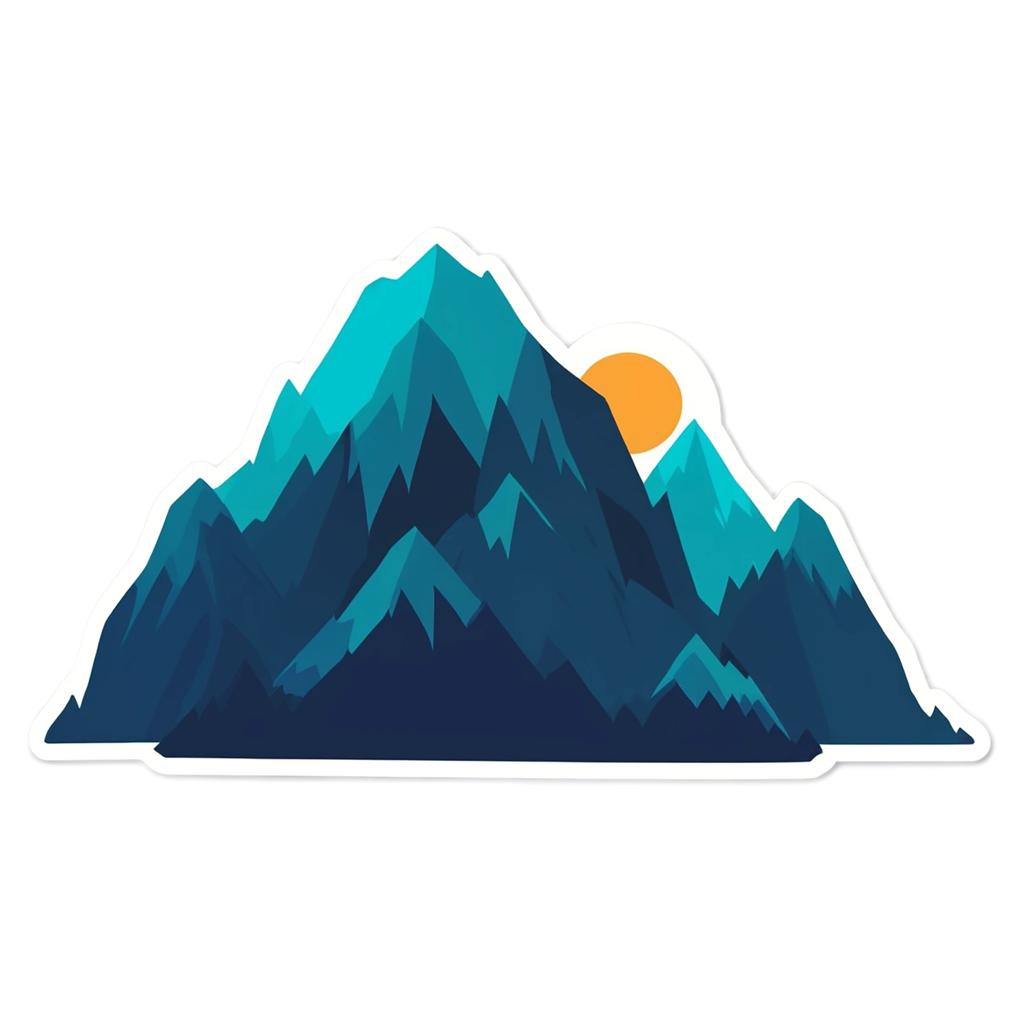 Mountain cute sticker isolated on transparent background #20074