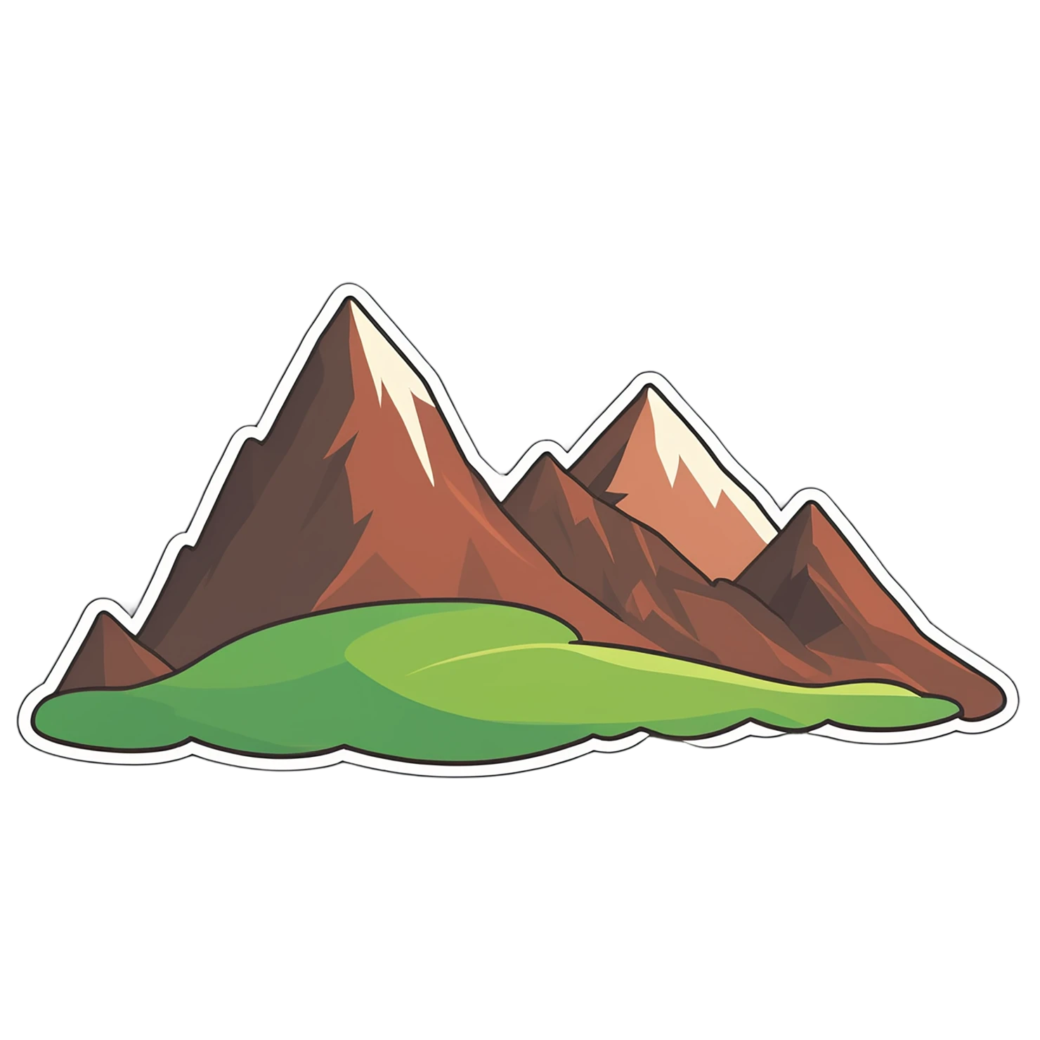 Mountain cute sticker isolated on transparent background #20075