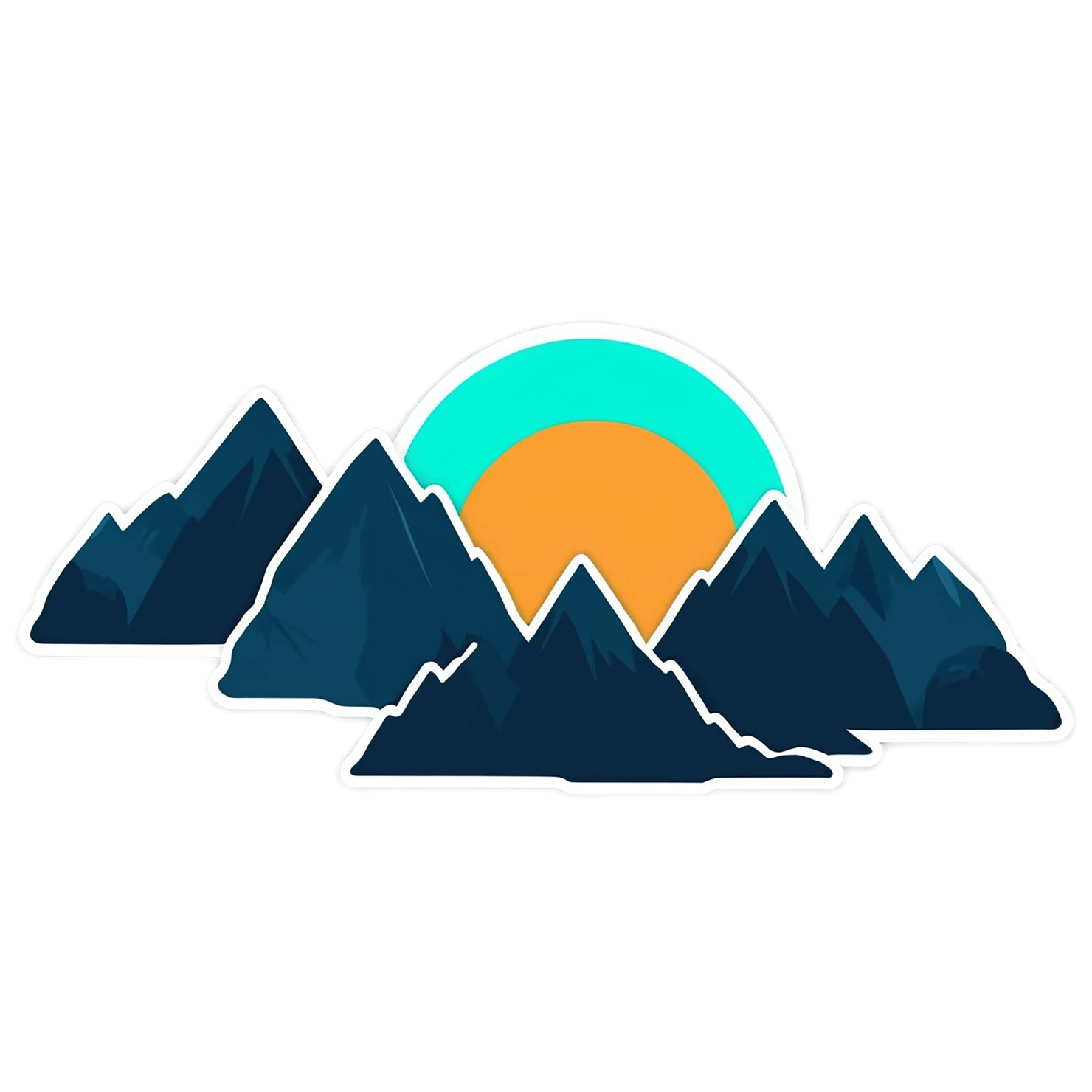Mountain cute sticker isolated on transparent background #20076