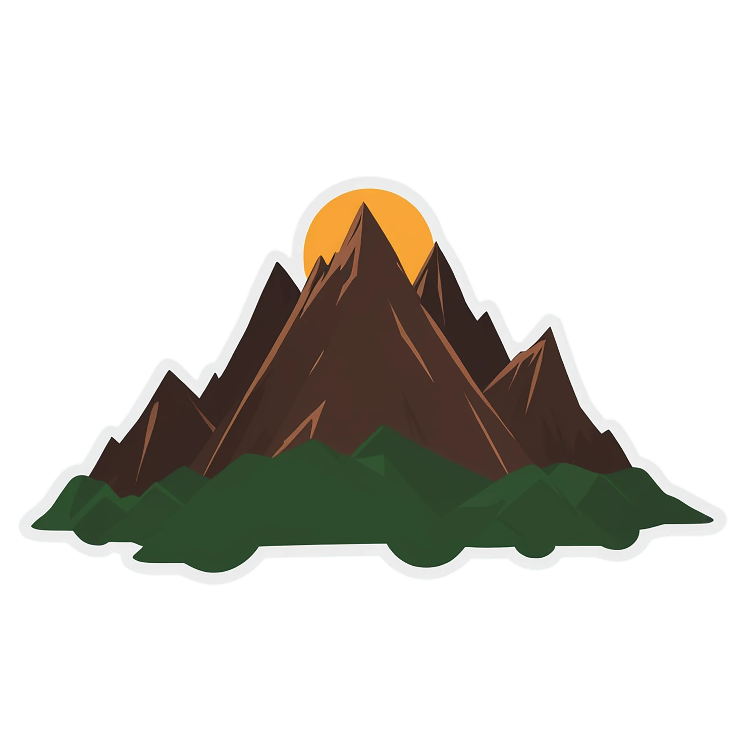 Mountain cute sticker isolated on transparent background #20077