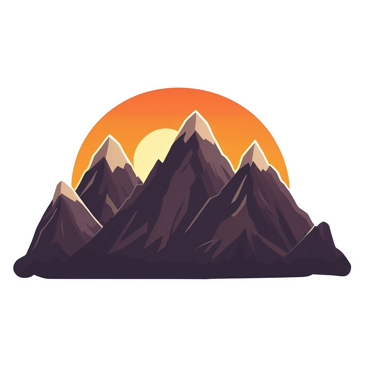 Mountain cute sticker isolated on transparent background #20078