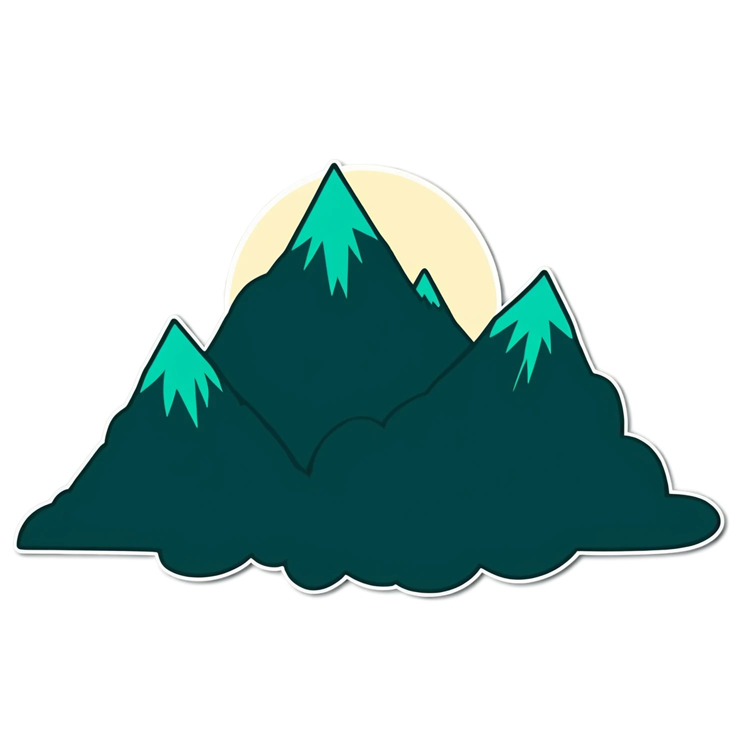 Mountain cute sticker isolated on transparent background #20080
