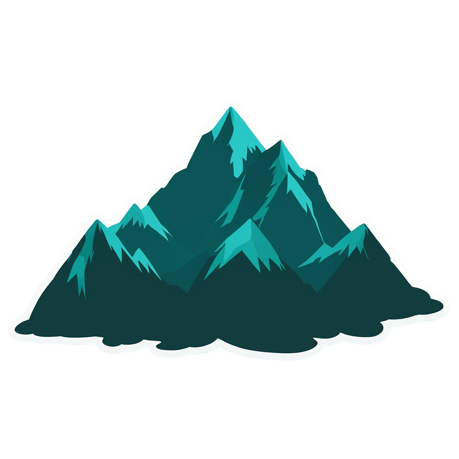Mountain cute sticker isolated on transparent background #20081