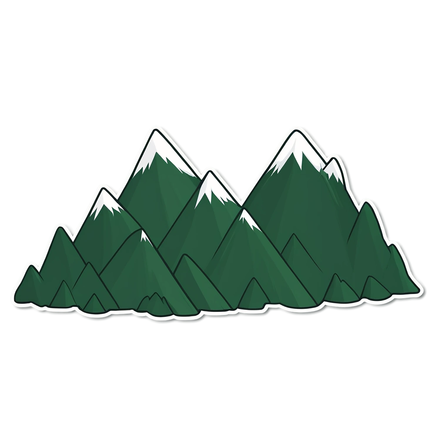Mountain cute sticker isolated on transparent background #20082
