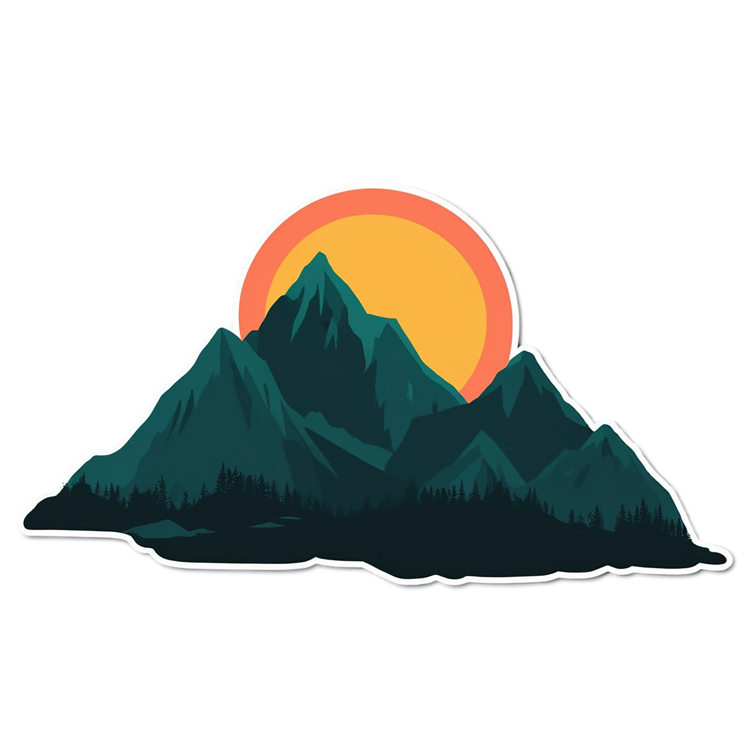 Mountain cute sticker isolated on transparent background #20083