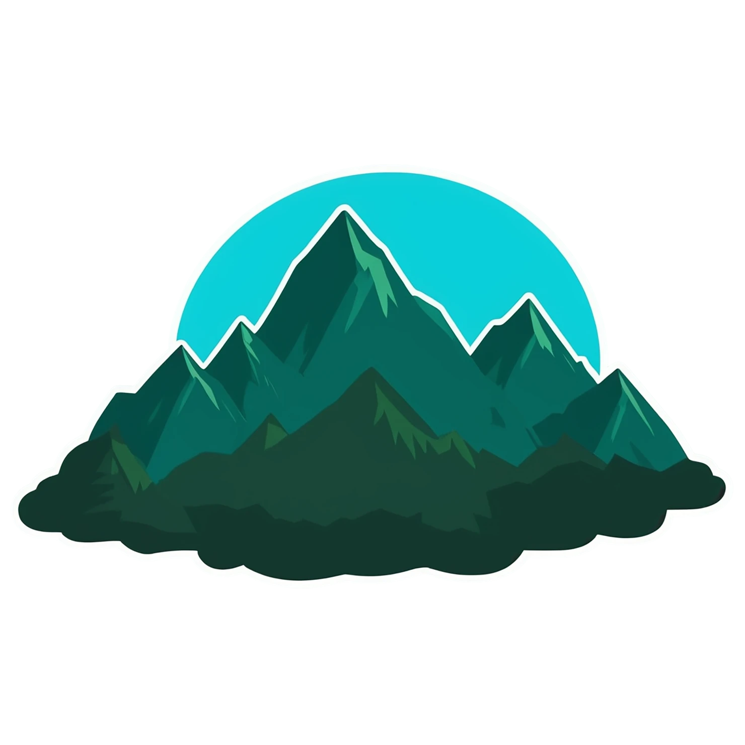 Mountain cute sticker isolated on transparent background #20084