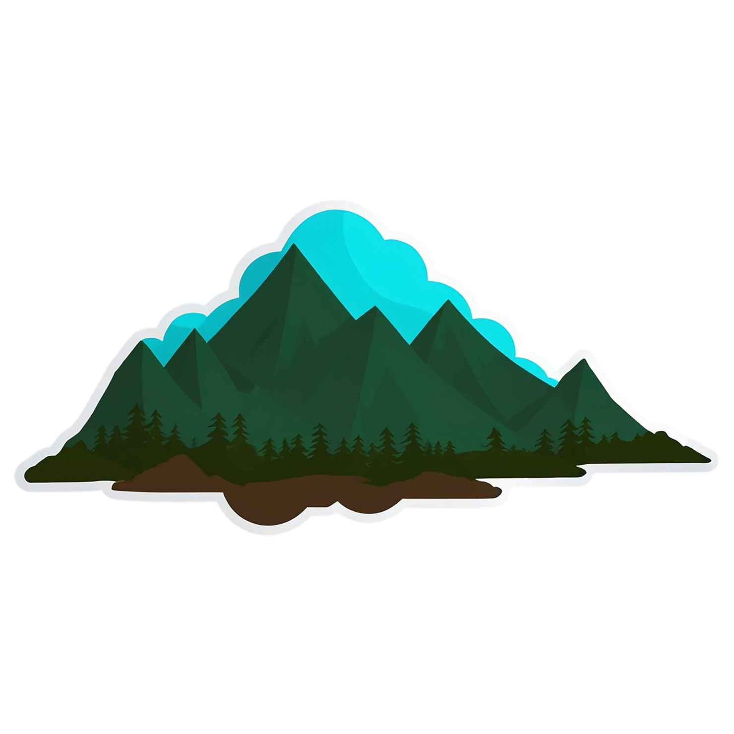 Mountain cute sticker isolated on transparent background #20085