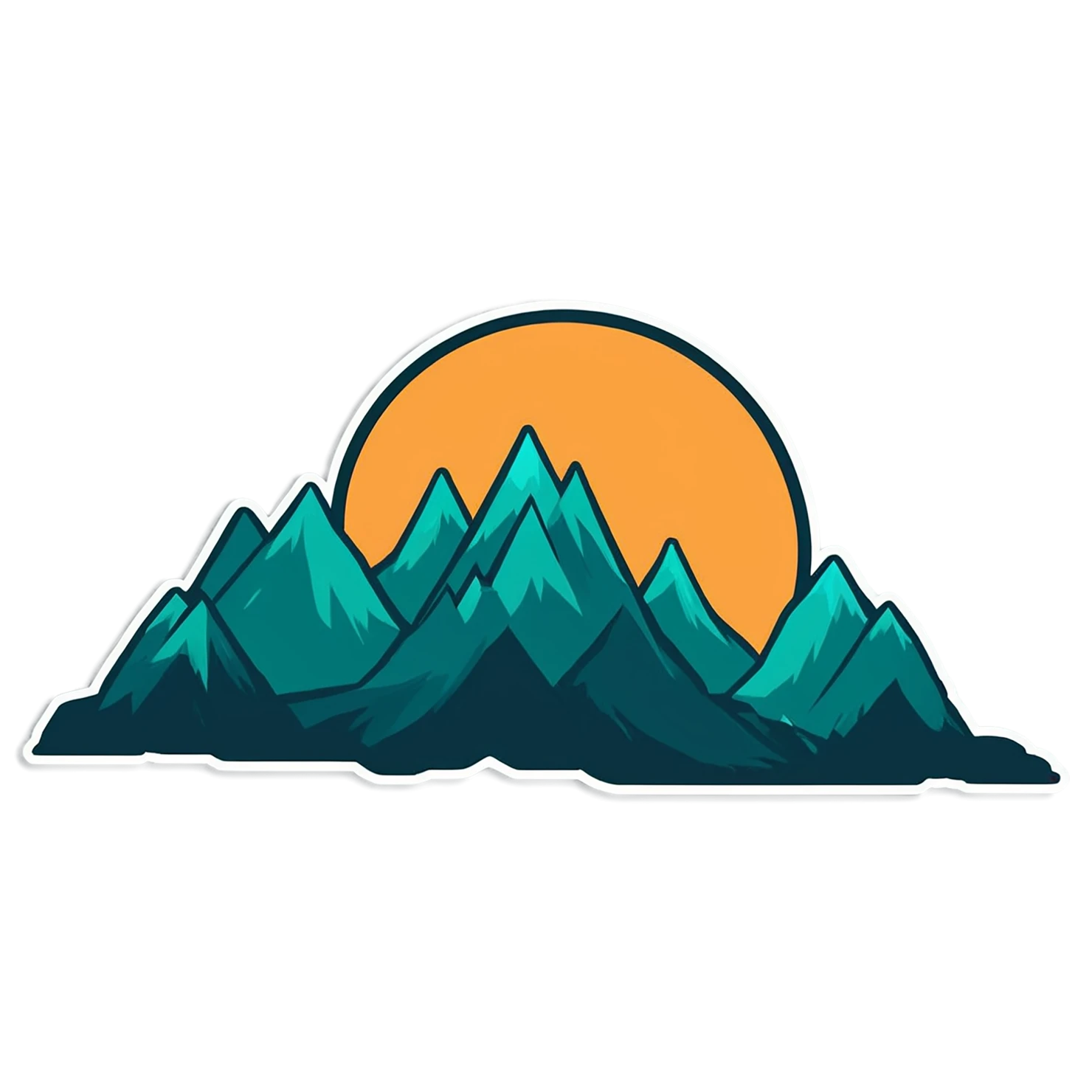 Mountain cute sticker isolated on transparent background #20088