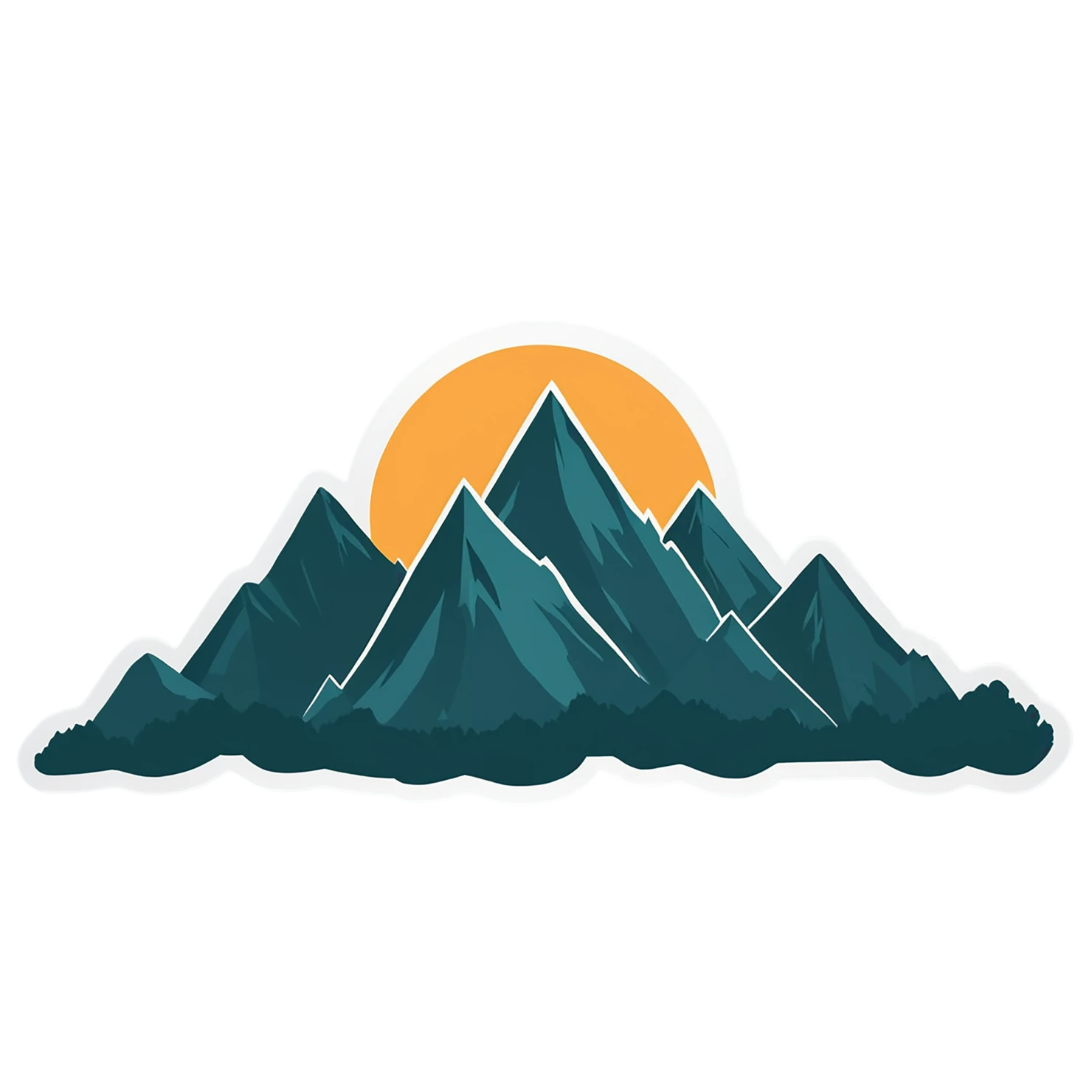 Mountain cute sticker isolated on transparent background #20090
