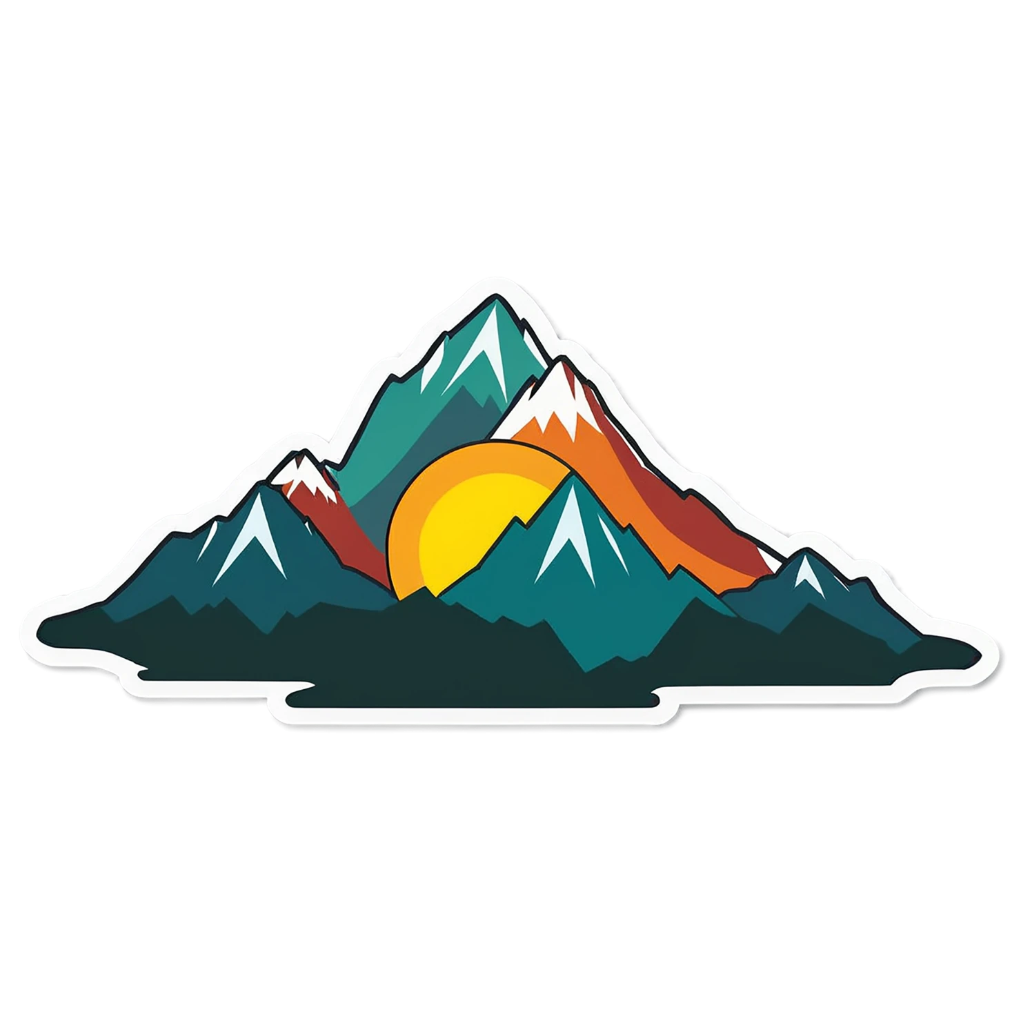 Mountain cute sticker isolated on transparent background #20091